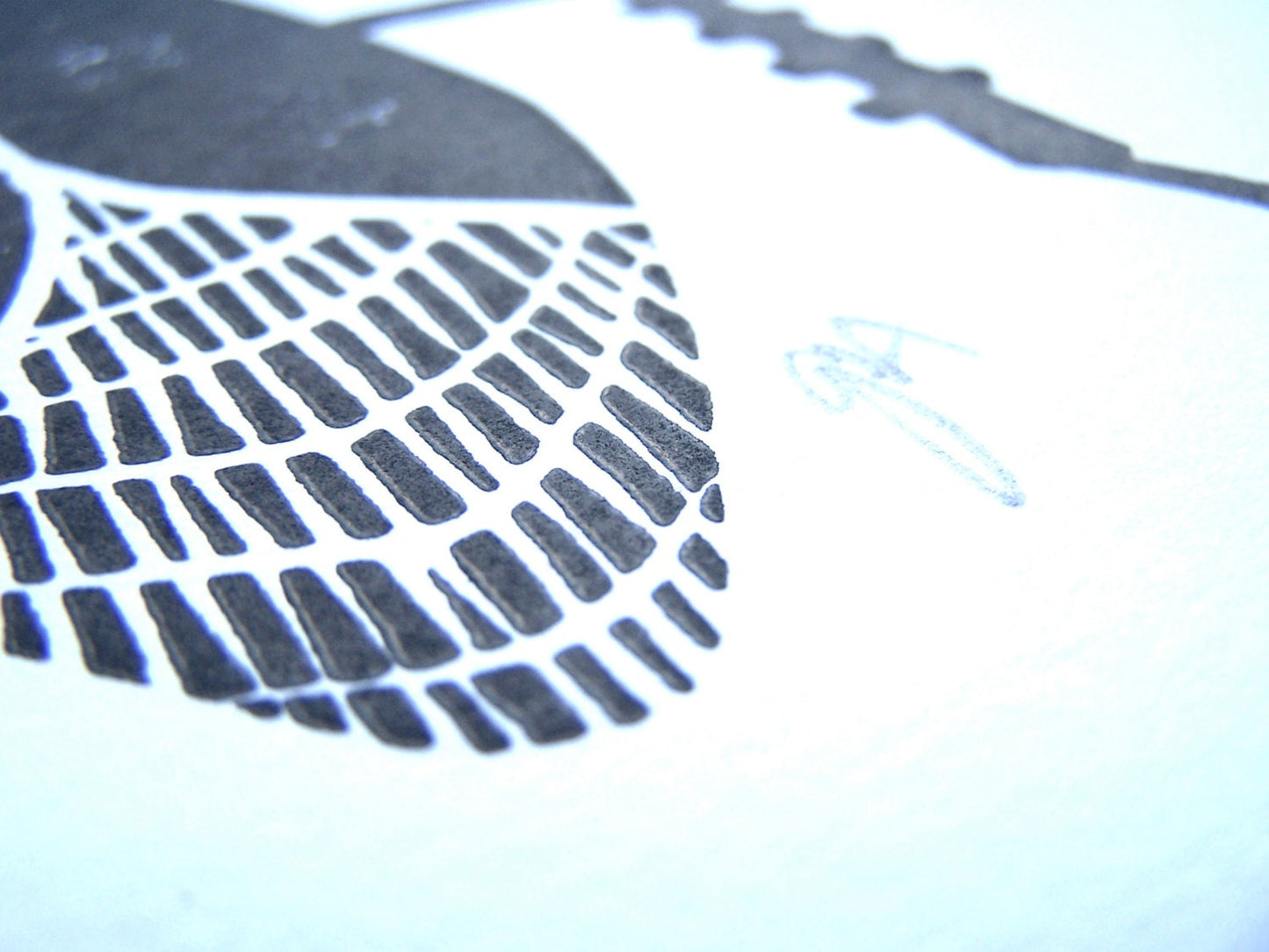 LINOCUT - Flower bug insect - Hand-pressed linoleum block print (8x10in)