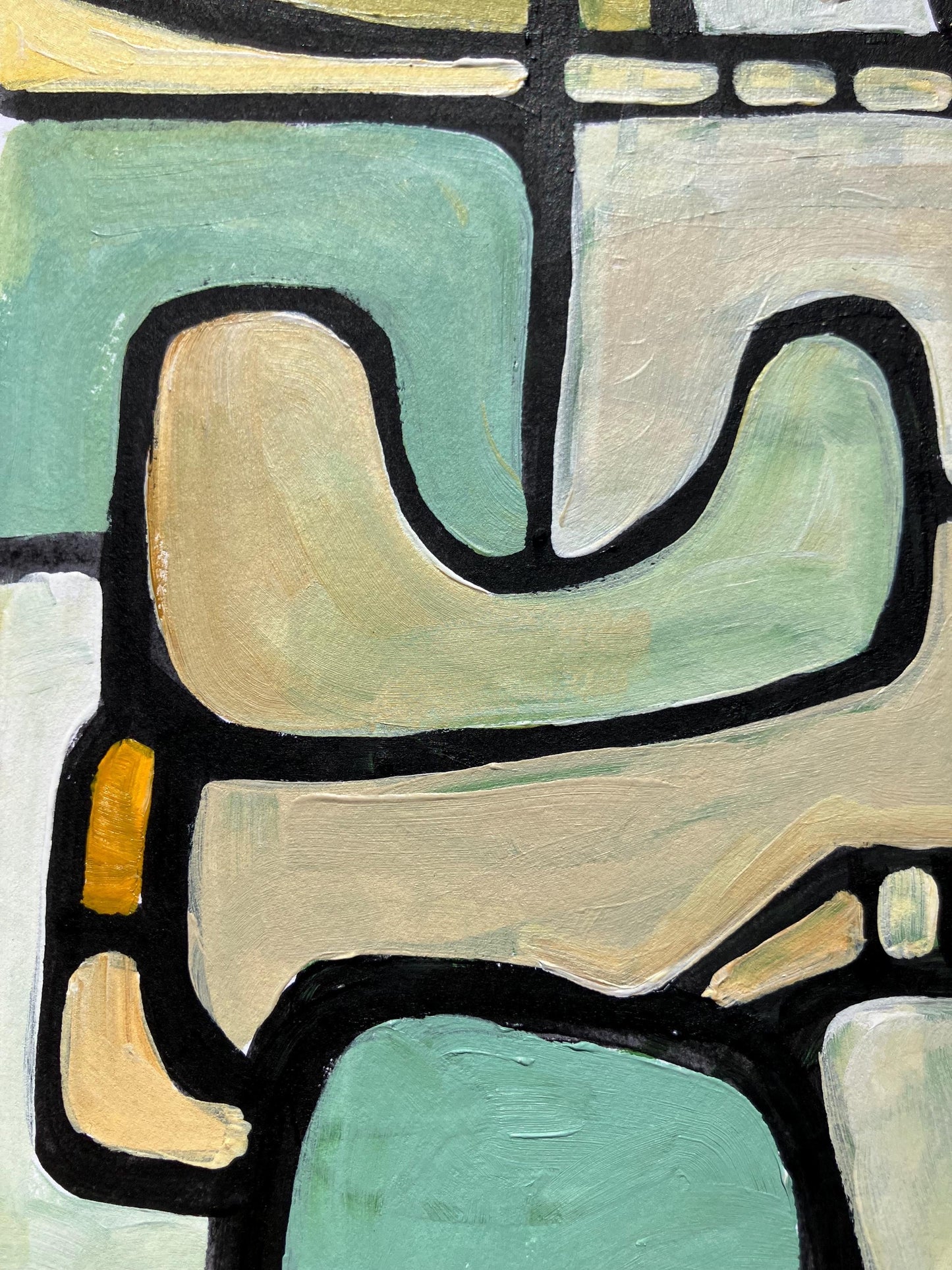 Mid Century design #2 - Original acrylic painting (8x10in)