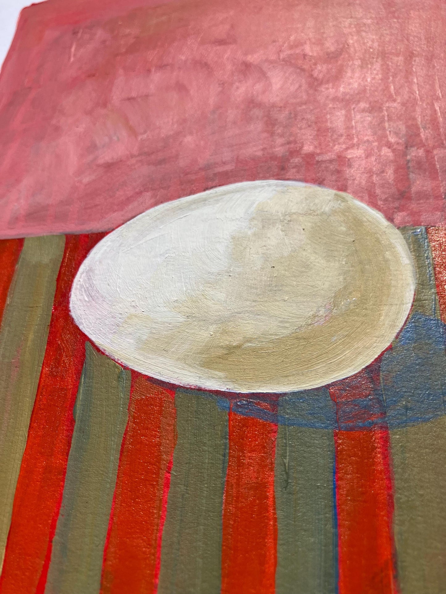 Single egg - Original acrylic painting (8x10in)
