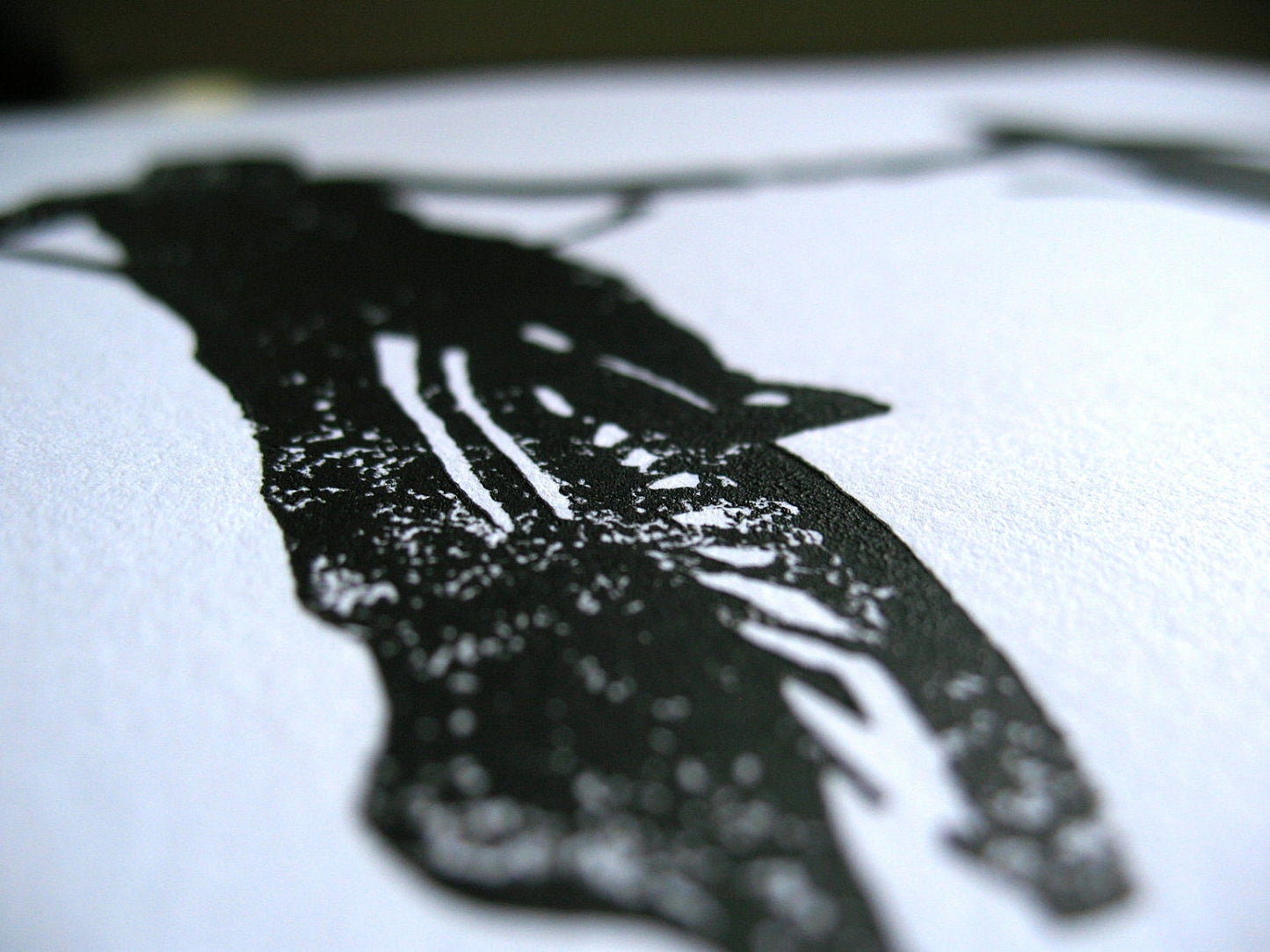 Holding Hands - Linocut print (8x10in)