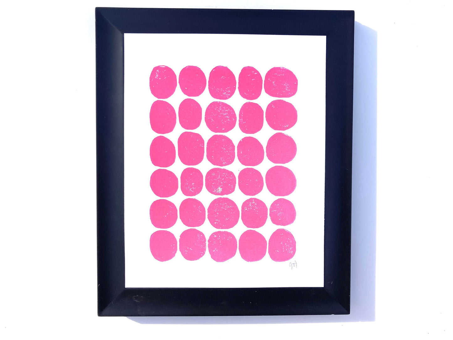 Black dots - Linocut print (8x10in)