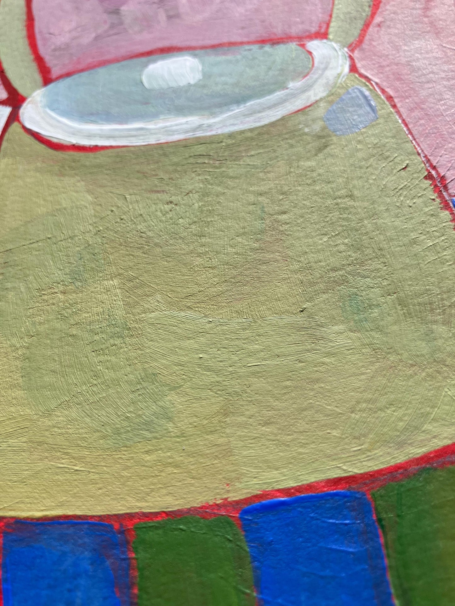 Teapot still life - Original acrylic abstract painting (8x10in)