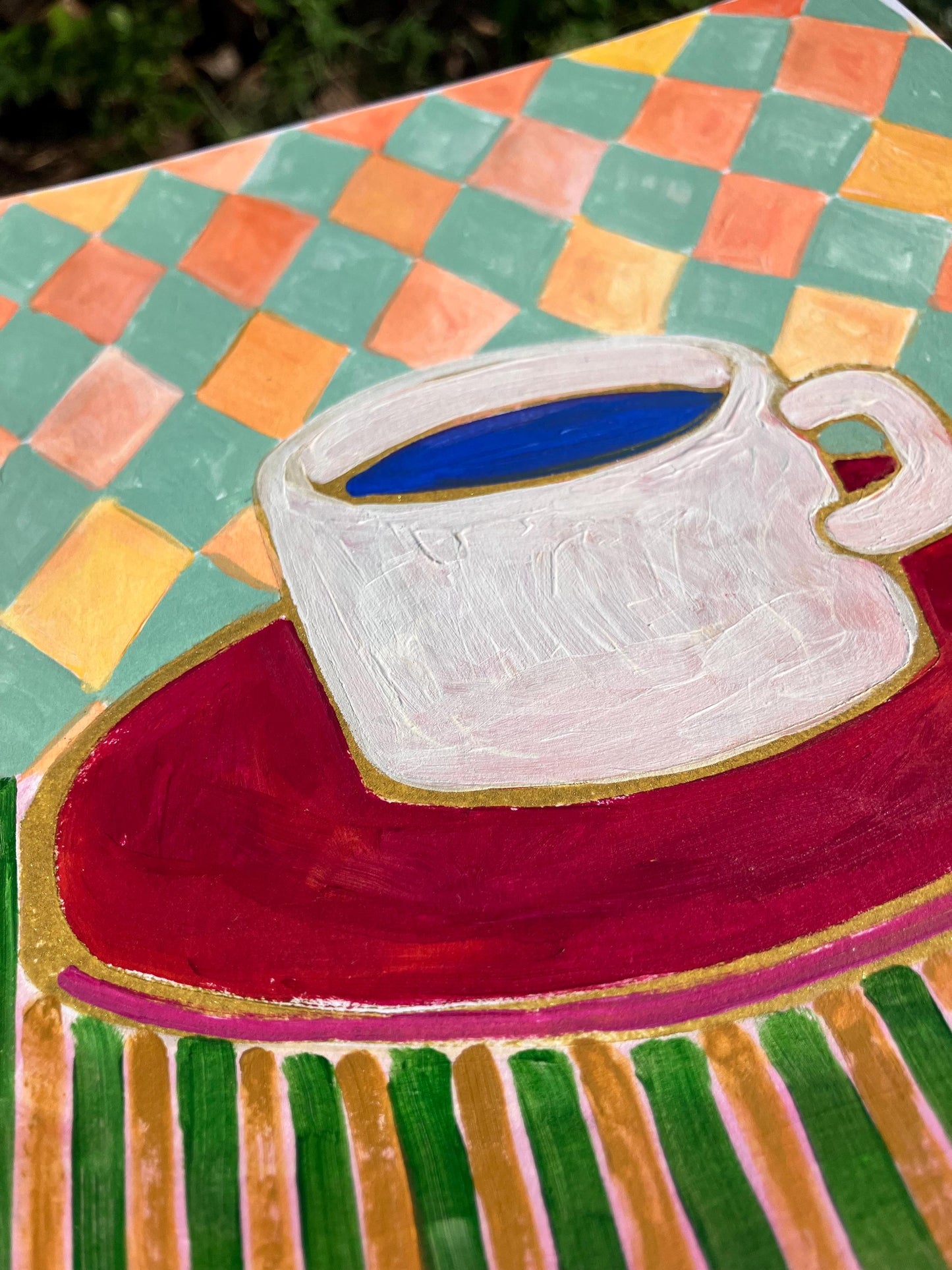 Coffee cup still life - Original Acrylic Painting (8x10in)