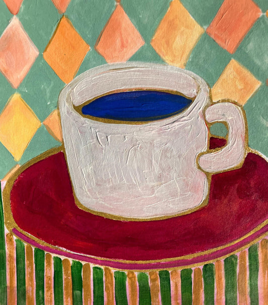 Coffee cup still life - Original Acrylic Painting (8x10in)