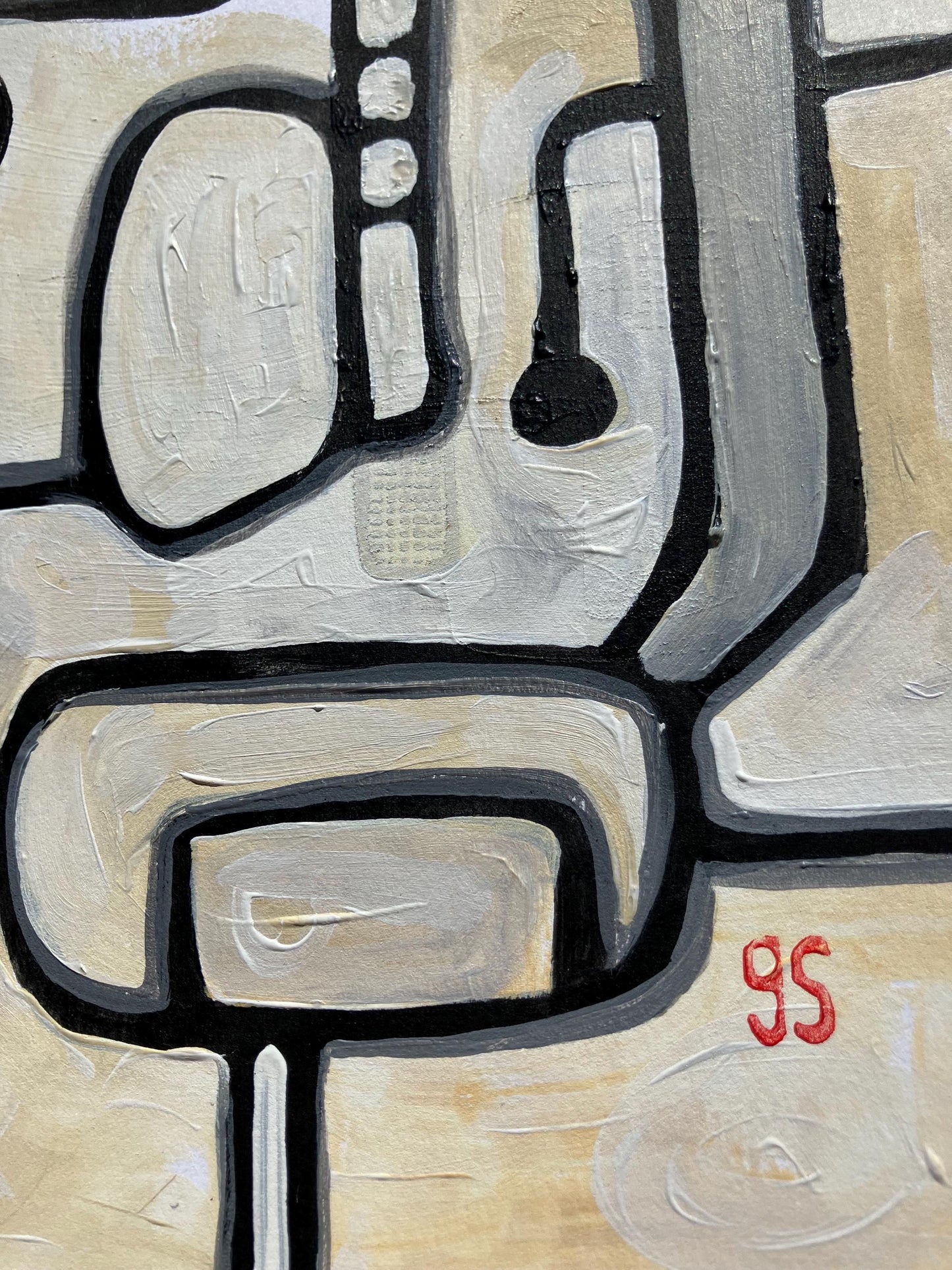 Mid century inspired painting #6 - Original abstract painting (8x10in)
