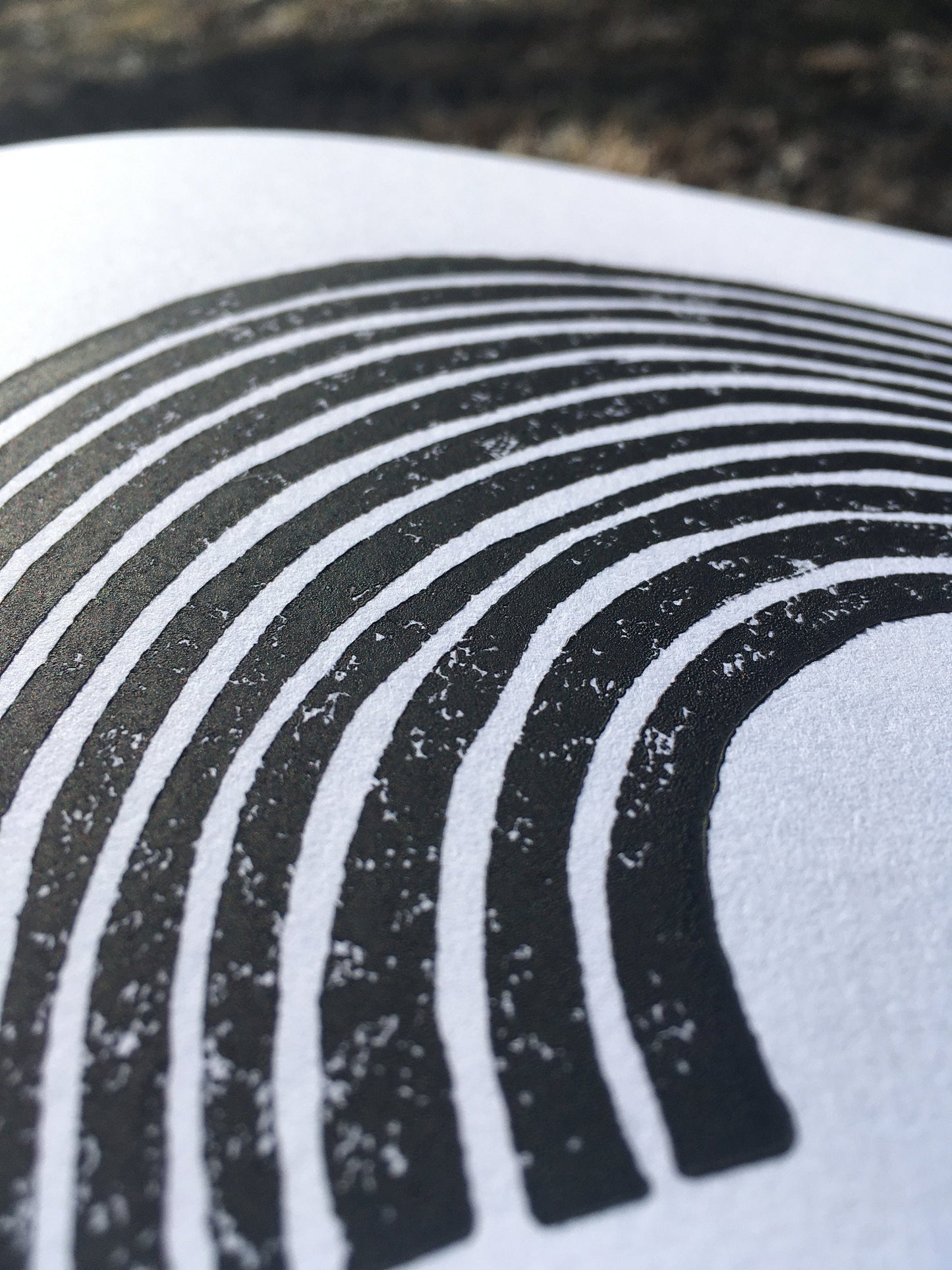 Rainbow - Linocut print (8x10in)