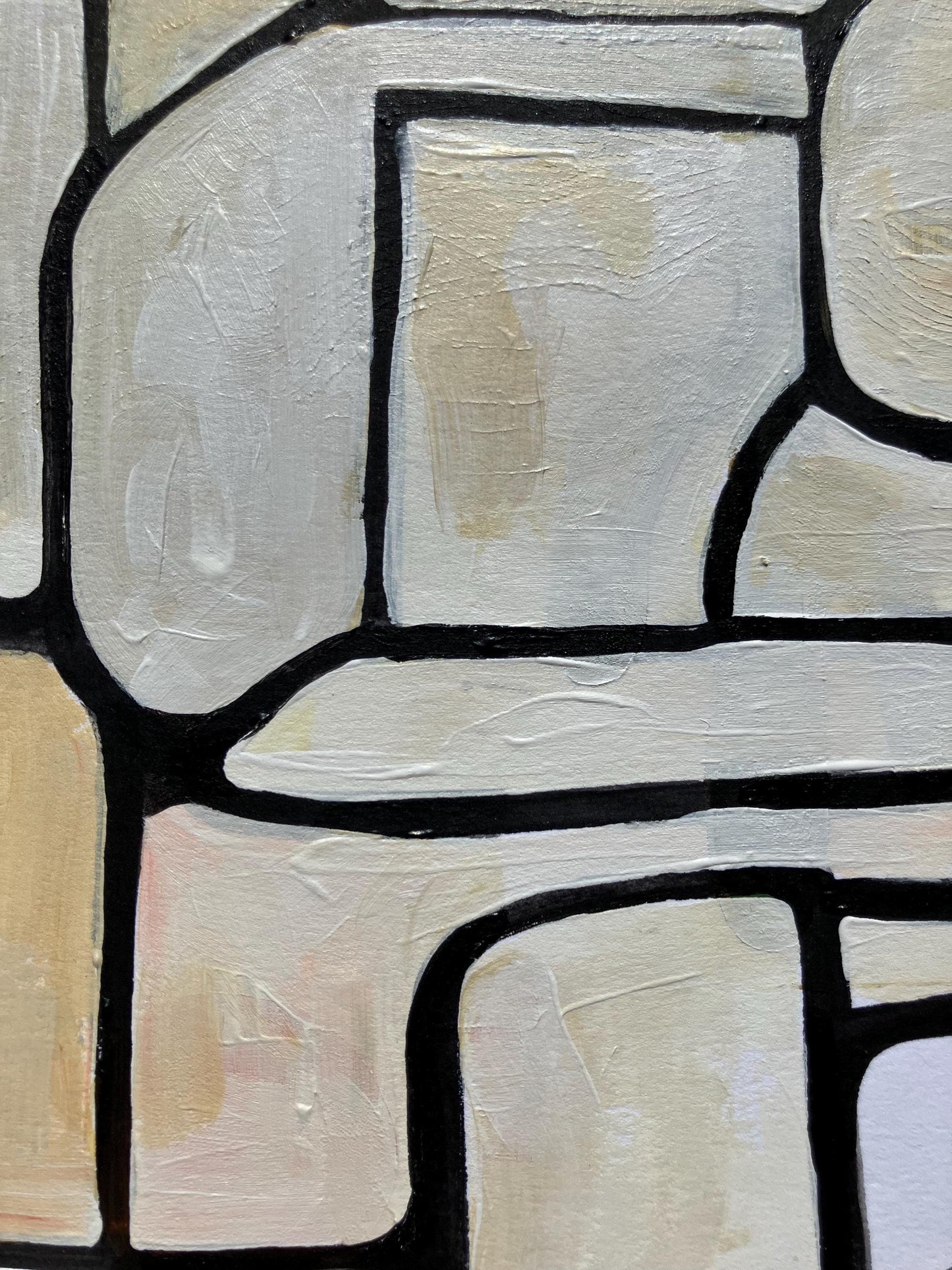 Mid century minimal abstract painting #5 (8x10in)