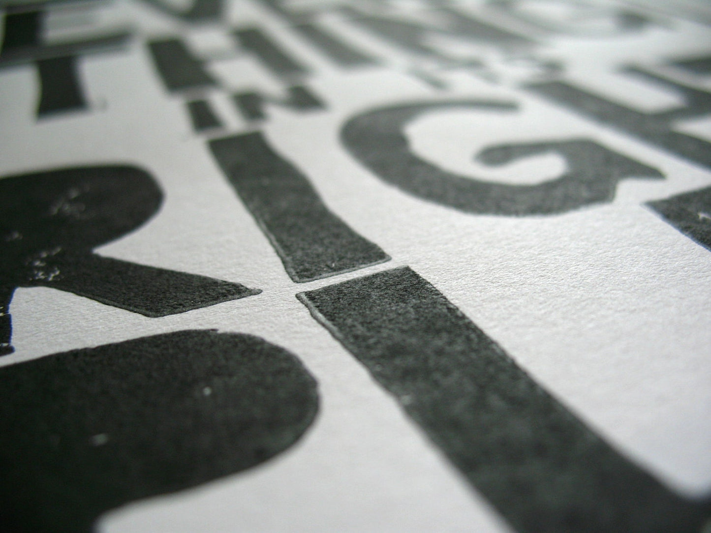 LINOCUT - Everything in its right place - Hand pressed linoleum block print (8x10in)