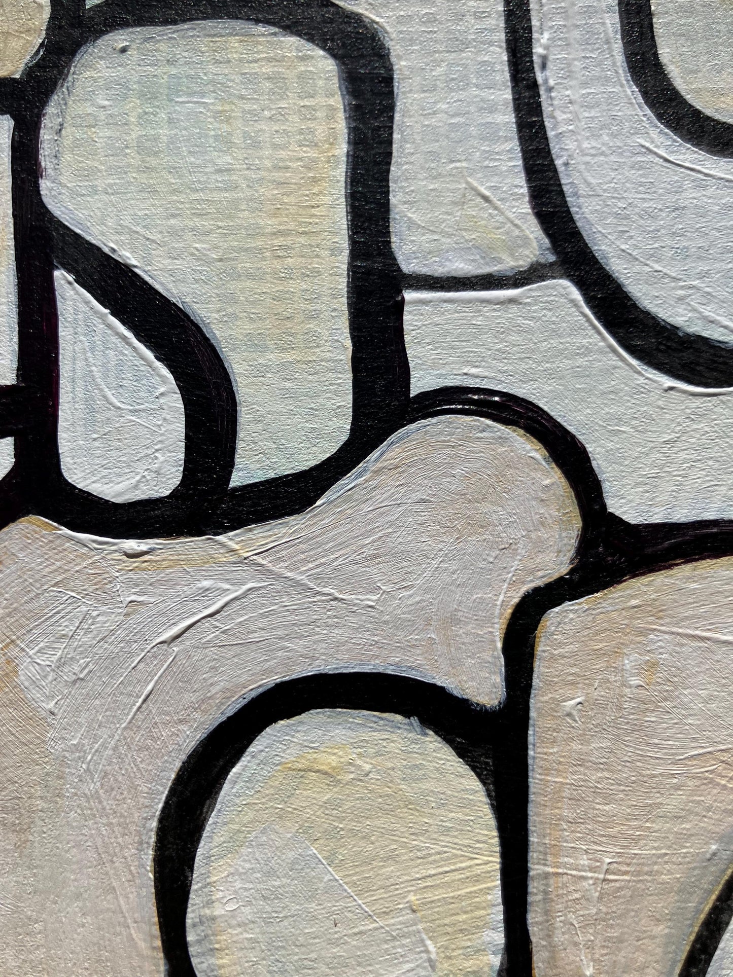 Neutral mid century painting #1 - Original acrylic painting (8x10in)