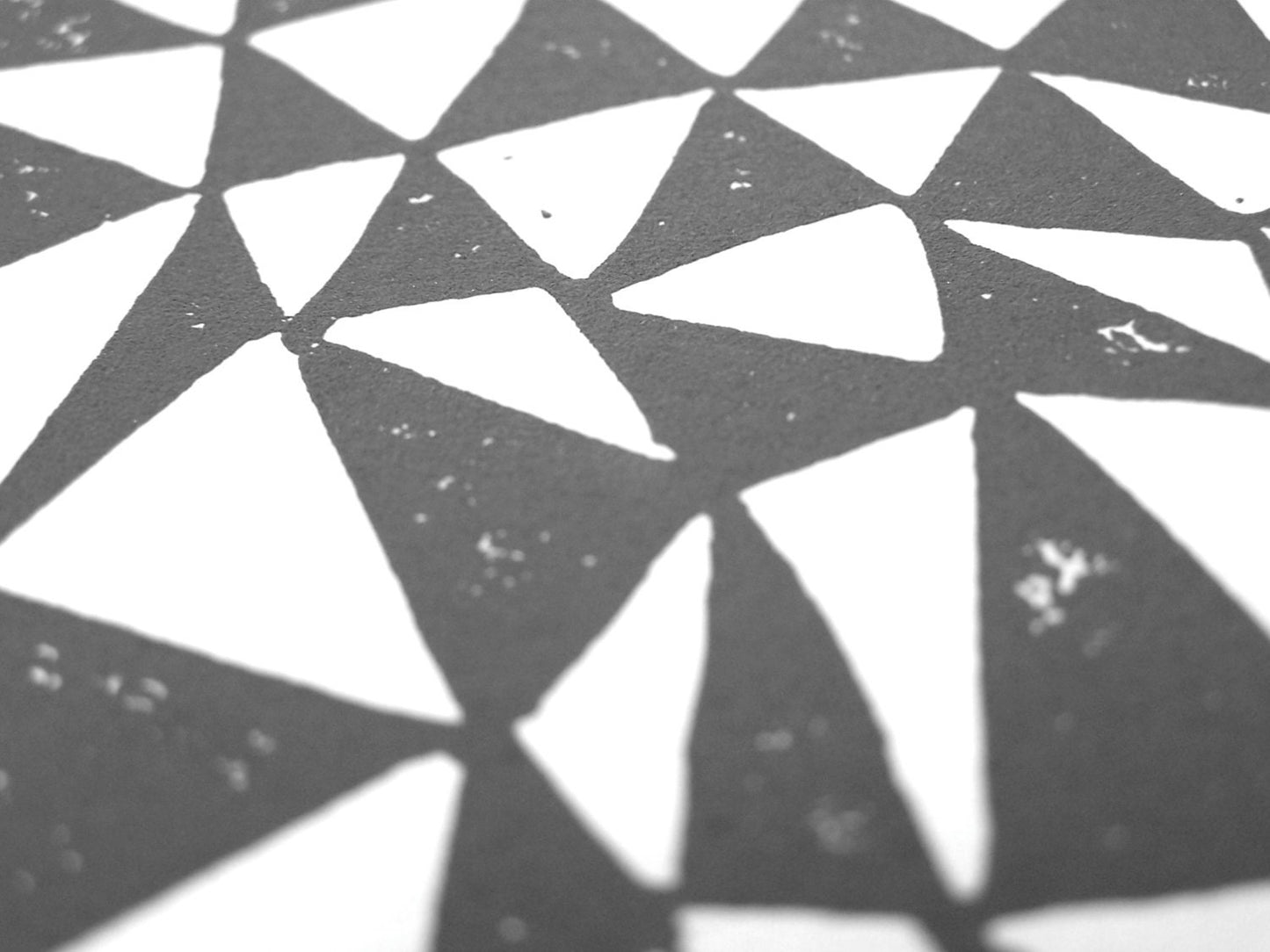 Triangles - Linocut print (8x10in)
