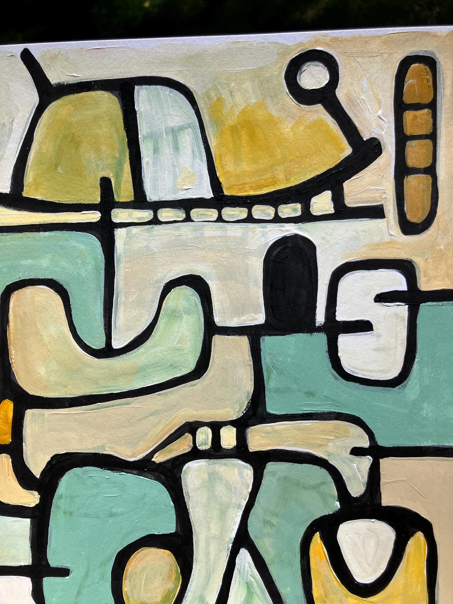 Mid Century design #2 - Original acrylic painting (8x10in)