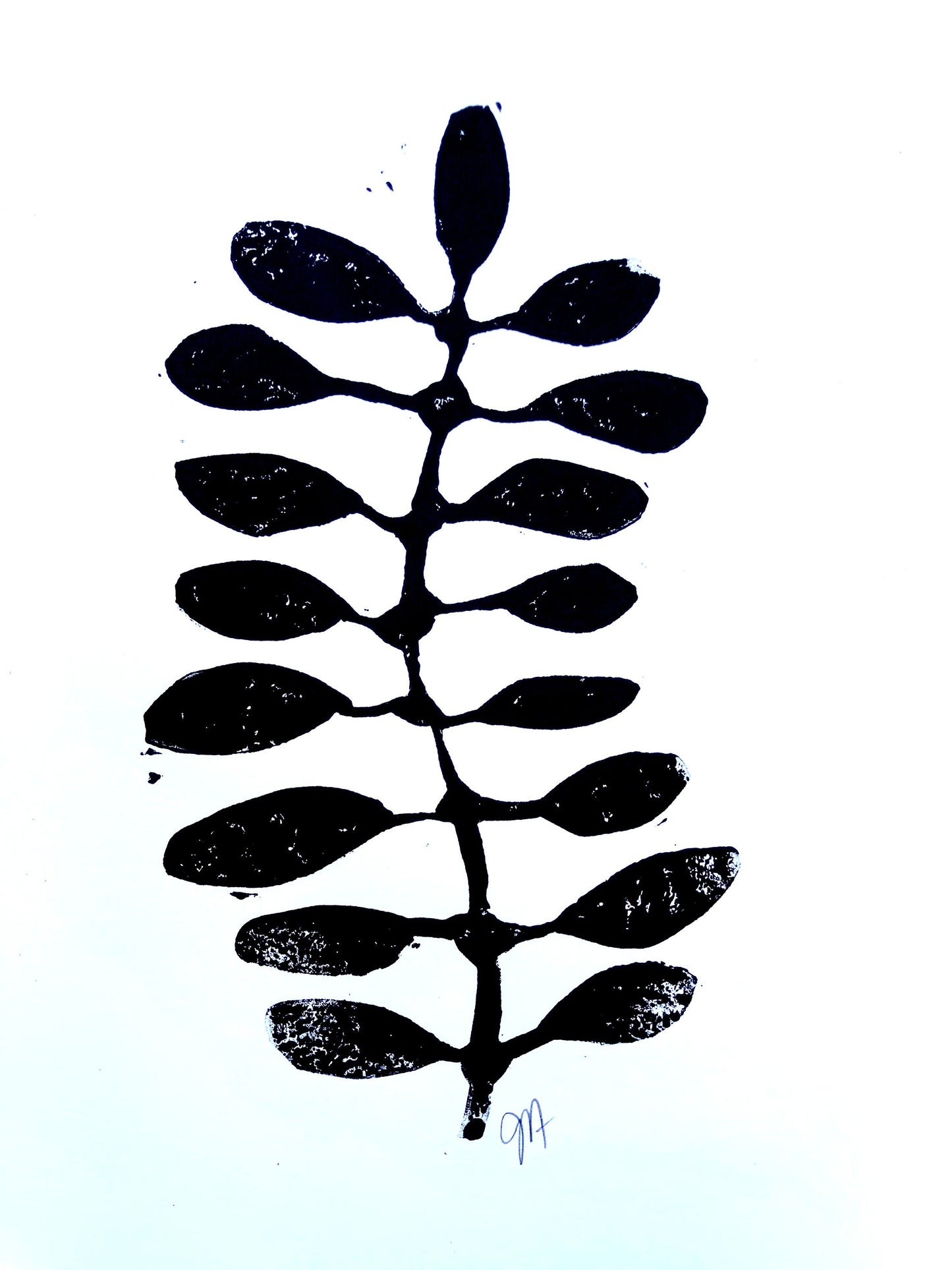 Succulent - Linocut print (8x10in)