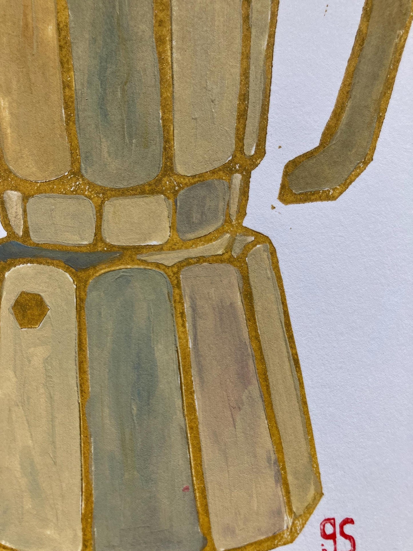 Bialetti - Italian coffee Moka linocut painting (8x10in)