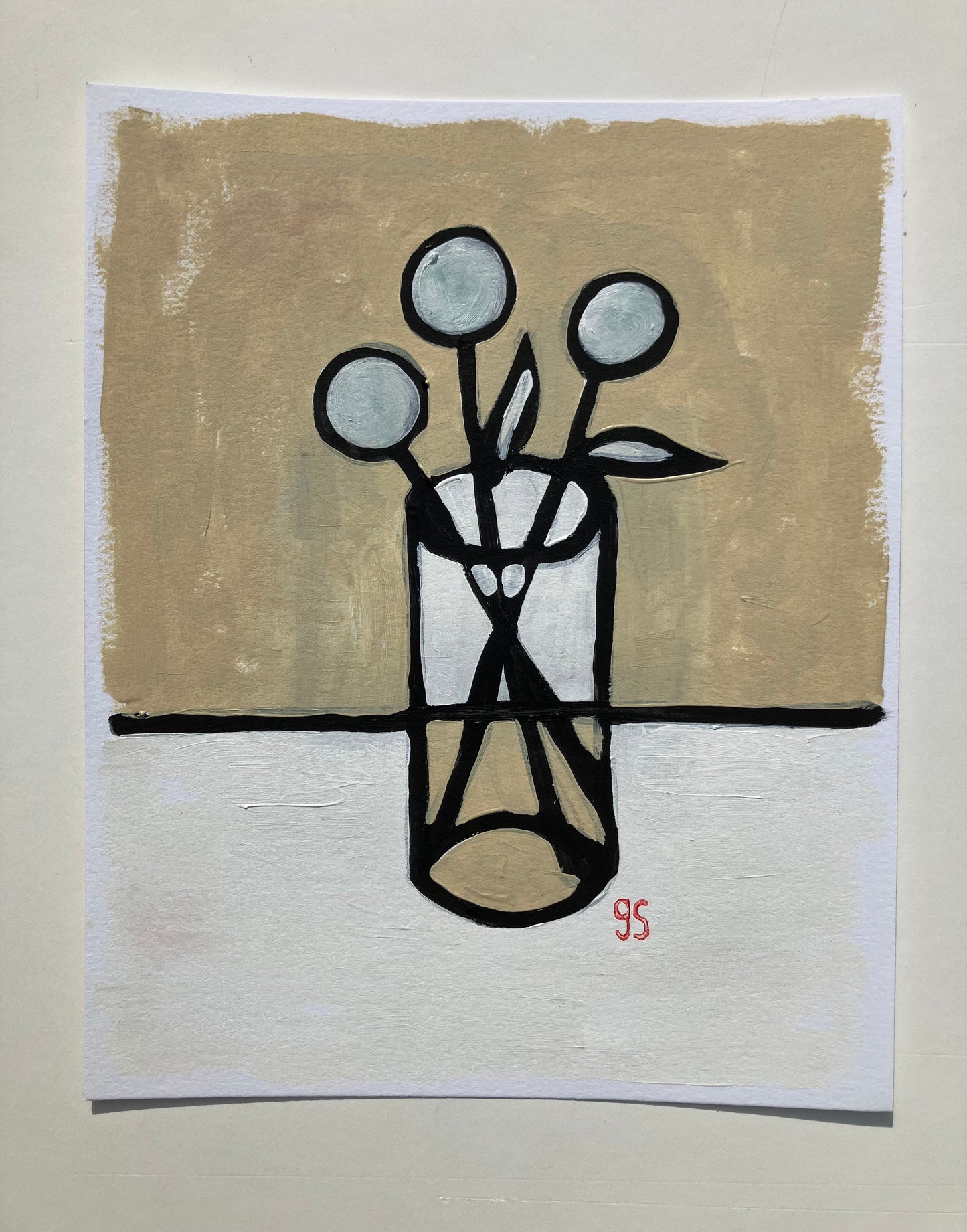 Simple bouquet of flowers - Original Abstract Painting (8x10in)