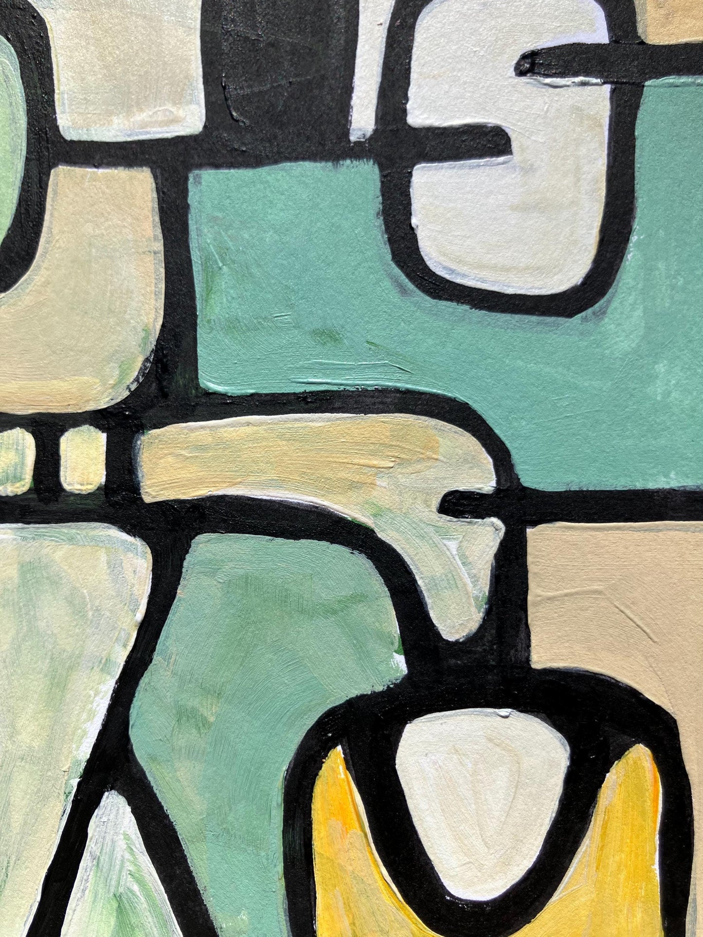 Mid Century design #2 - Original acrylic painting (8x10in)
