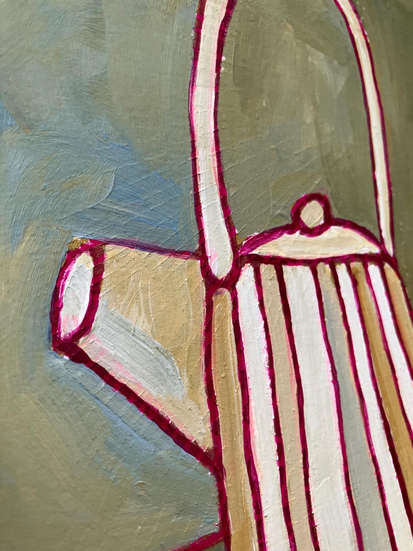 Tea pot - Original acrylic abstract painting (8x10in)