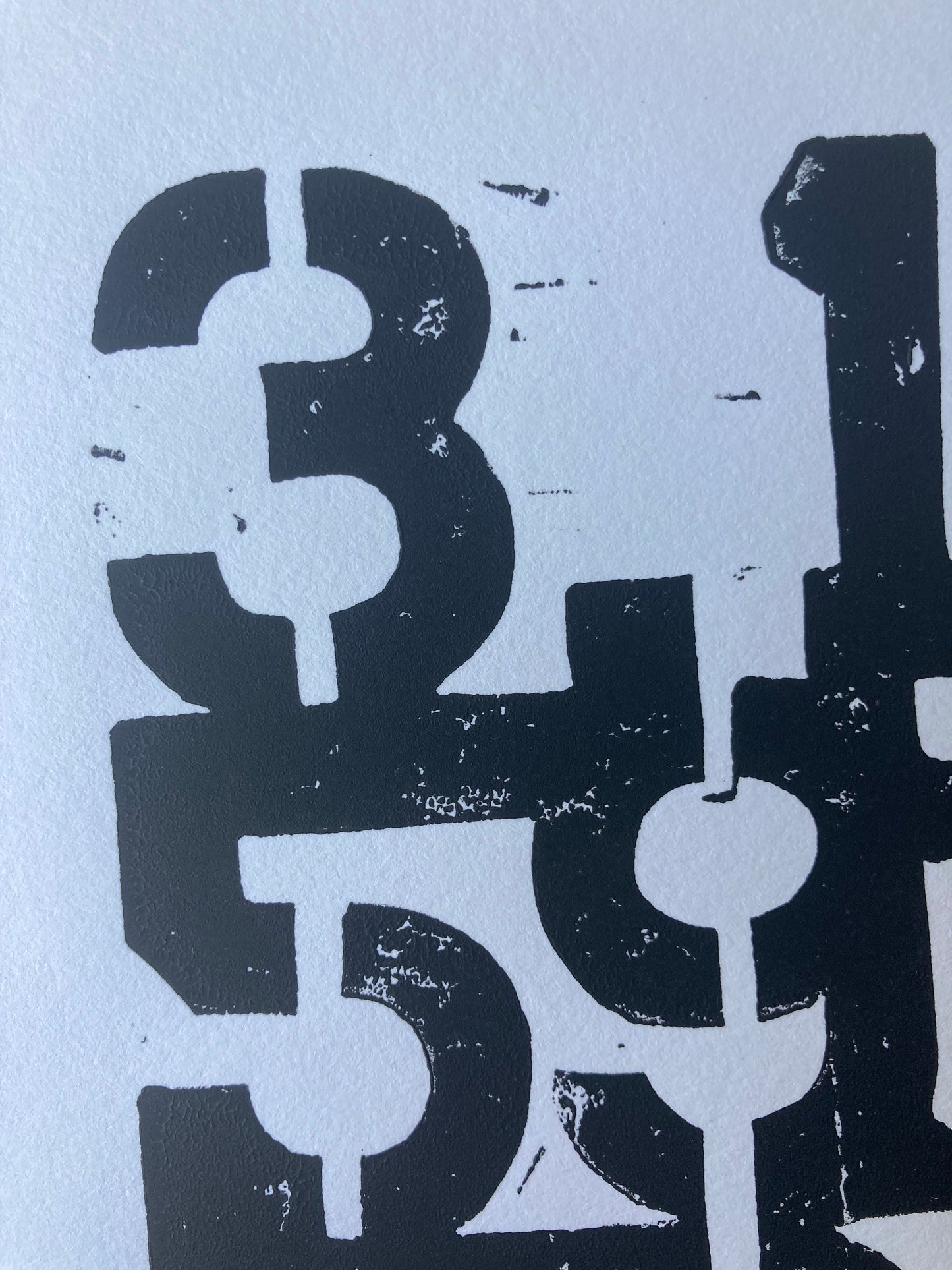 Pi - Linocut print (8x10in)