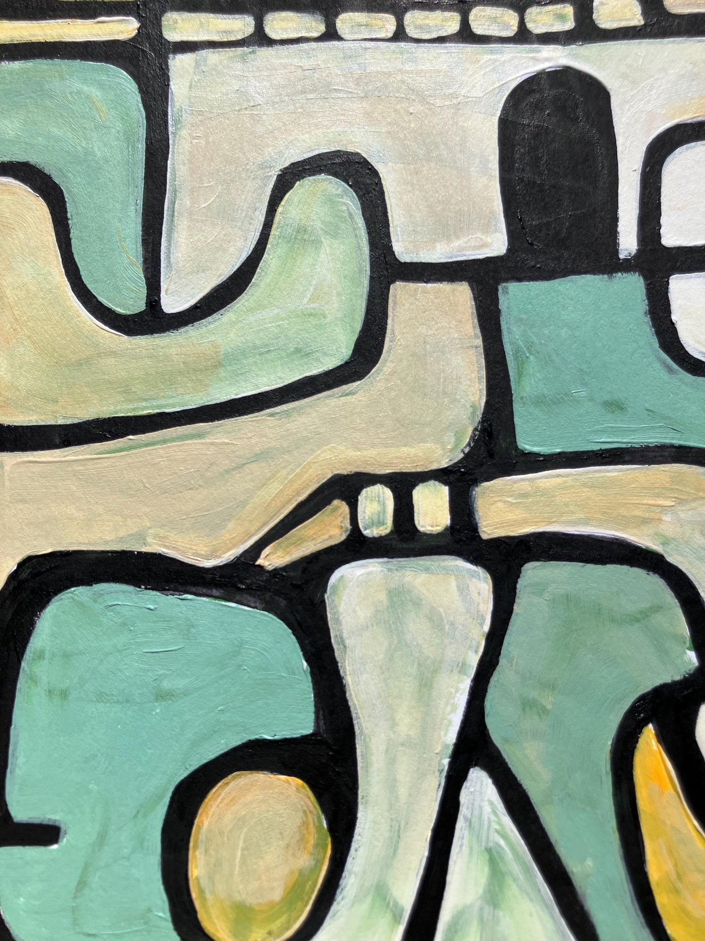 Mid Century design #2 - Original acrylic painting (8x10in)