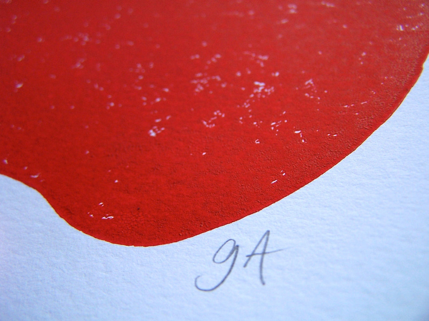 LINOCUT - Red Apple - Hand-pressed linoleum block print (8x10in)