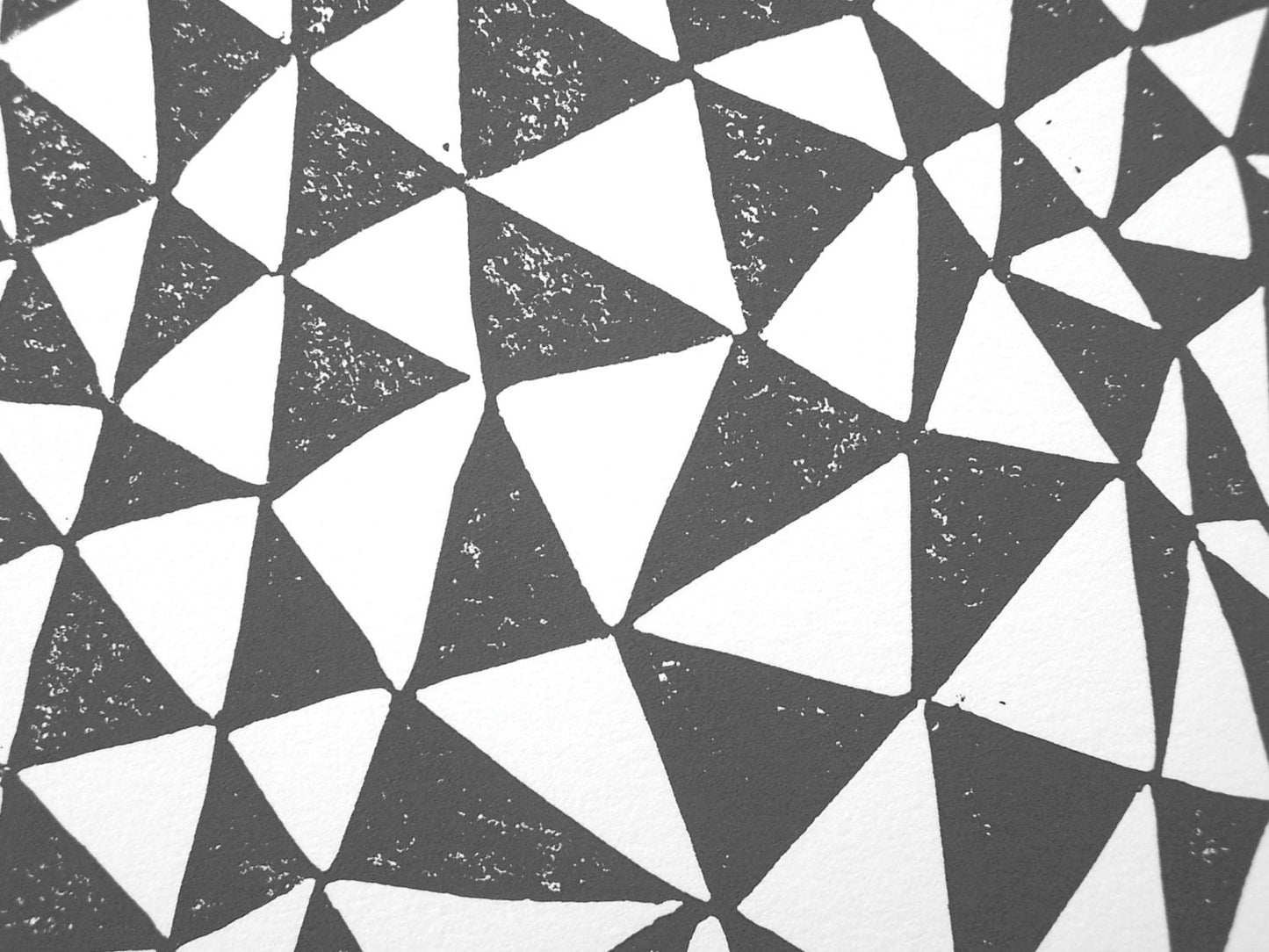 Triangles - Linocut print (8x10in)