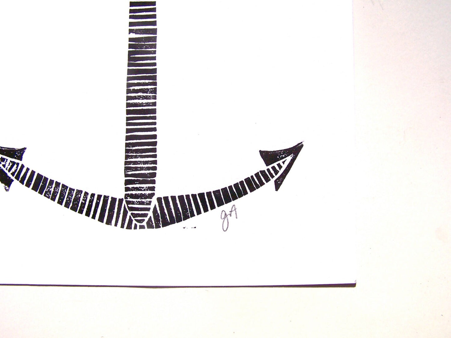 Anchor - Linocut print (8x10in)