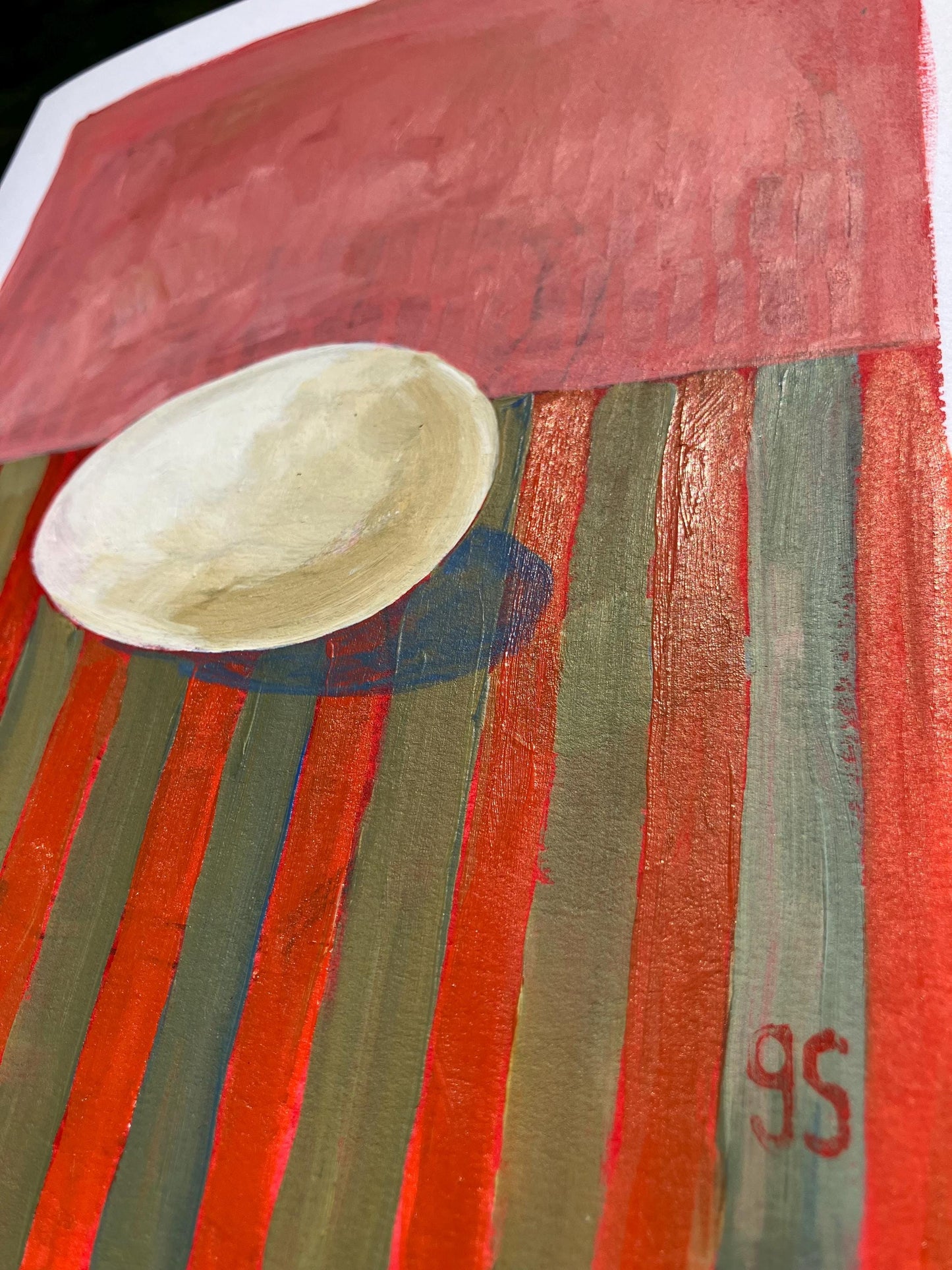 Single egg - Original acrylic painting (8x10in)