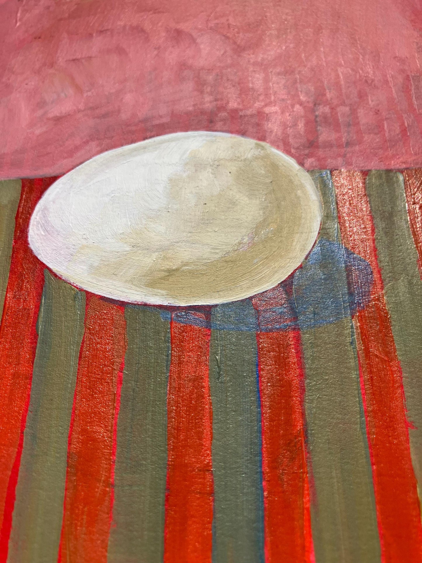 Single egg - Original acrylic painting (8x10in)