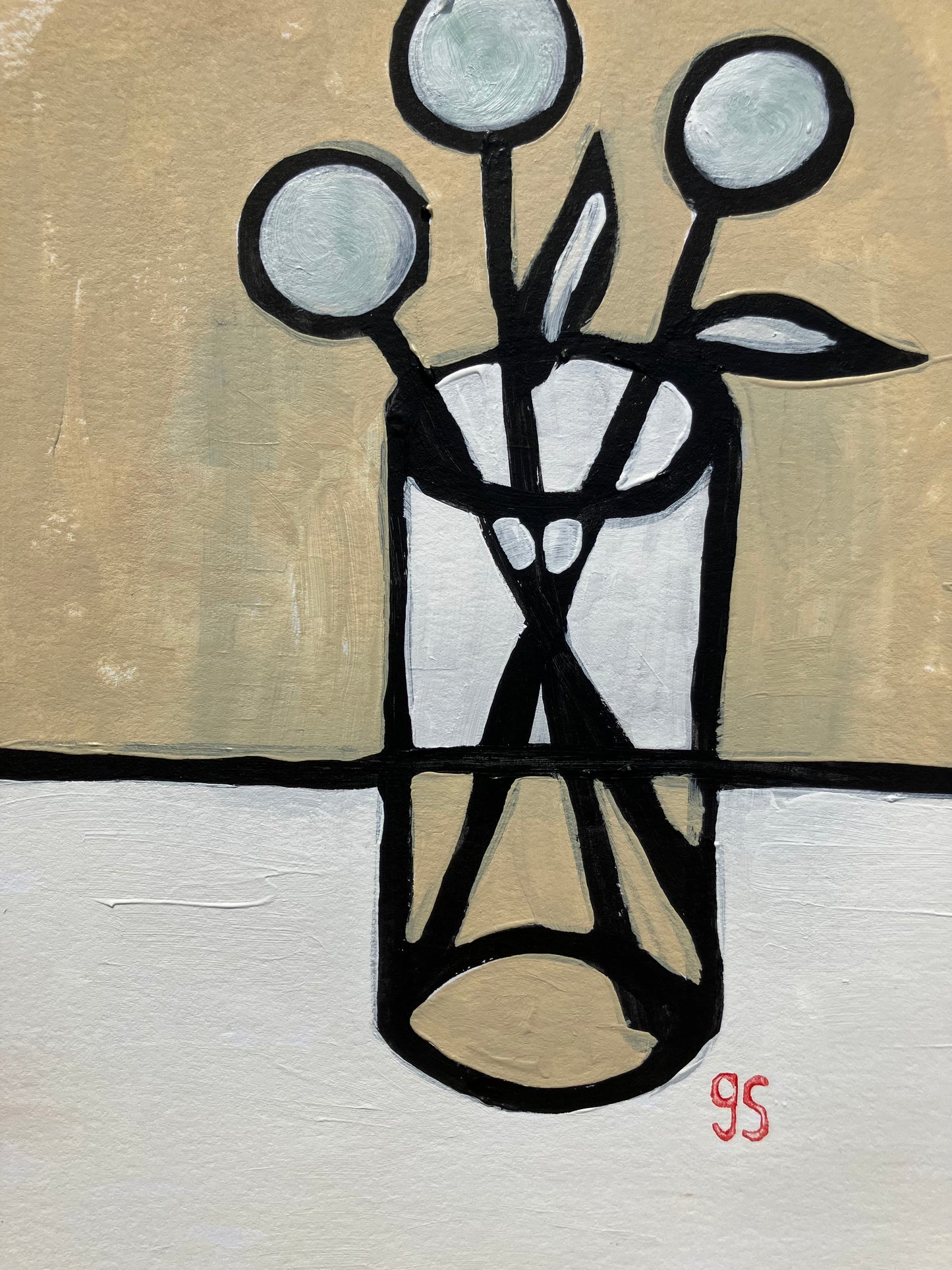 Simple bouquet of flowers - Original Abstract Painting (8x10in)