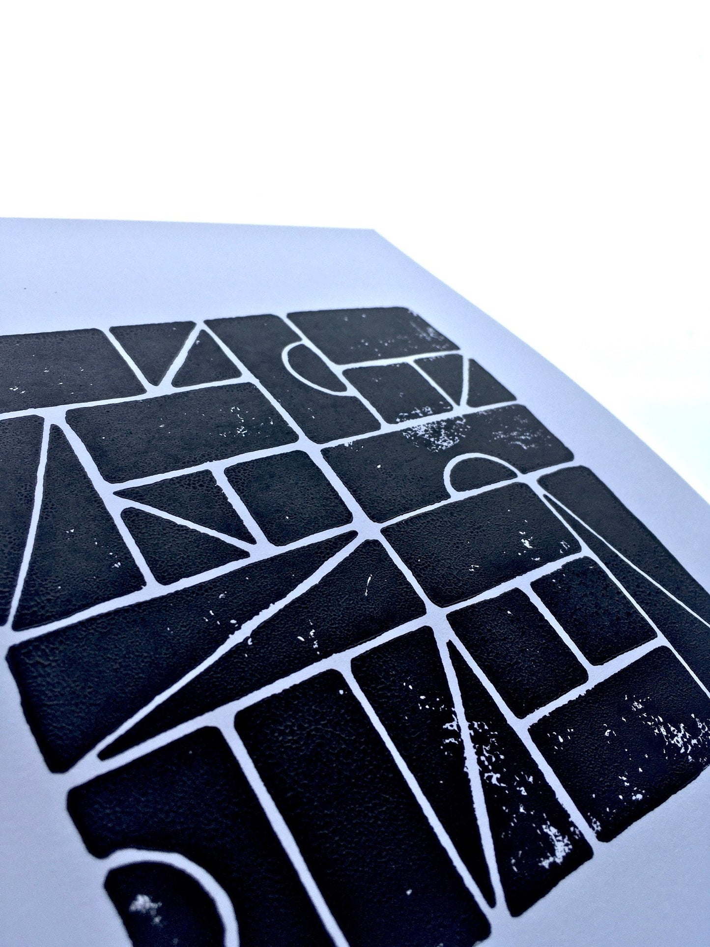 Danish Modern Blocks - Linocut print (8x10in)