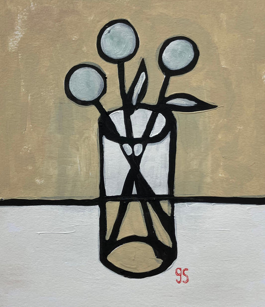 Simple bouquet of flowers - Original Abstract Painting (8x10in)