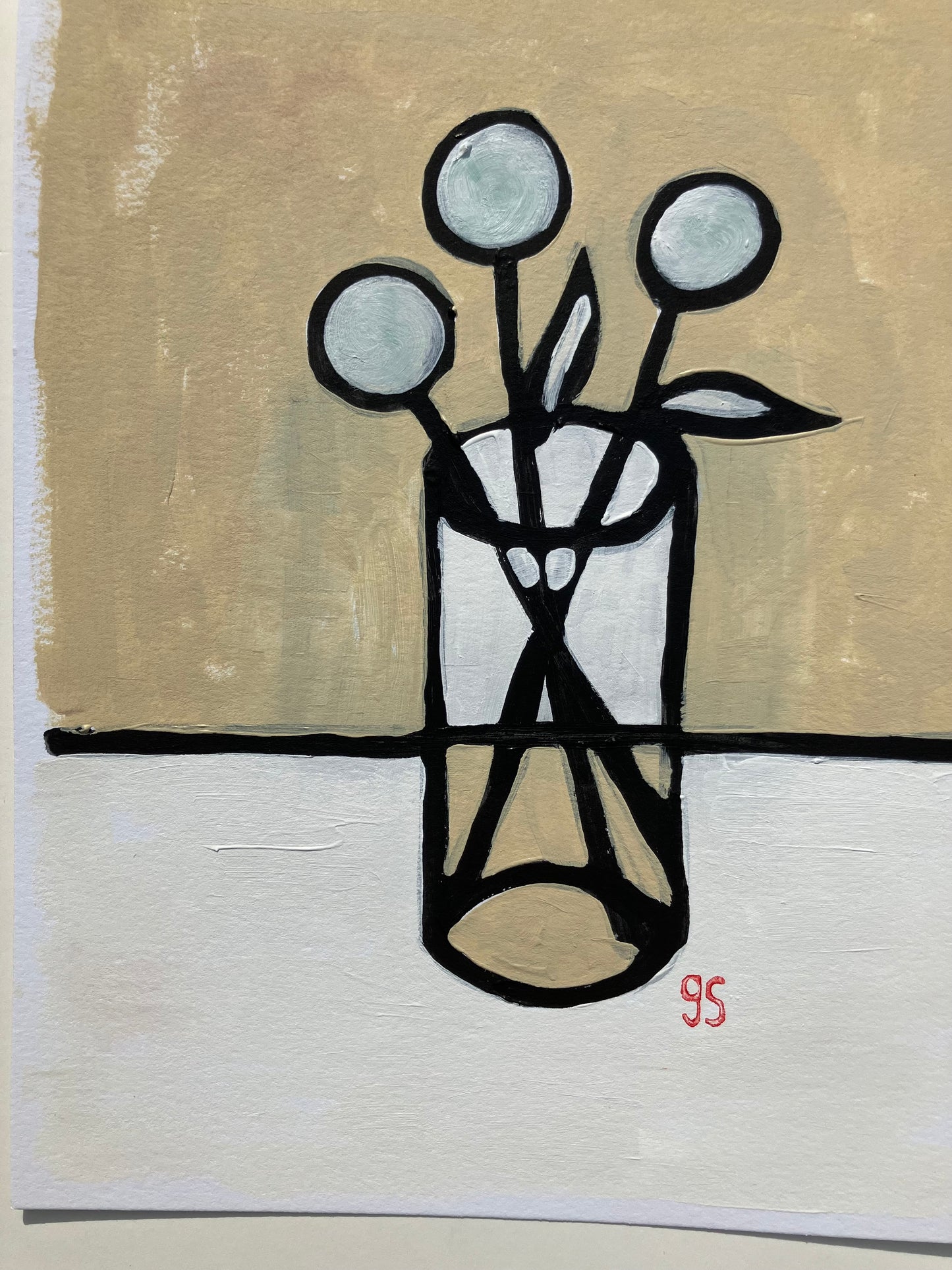 Simple bouquet of flowers - Original Abstract Painting (8x10in)