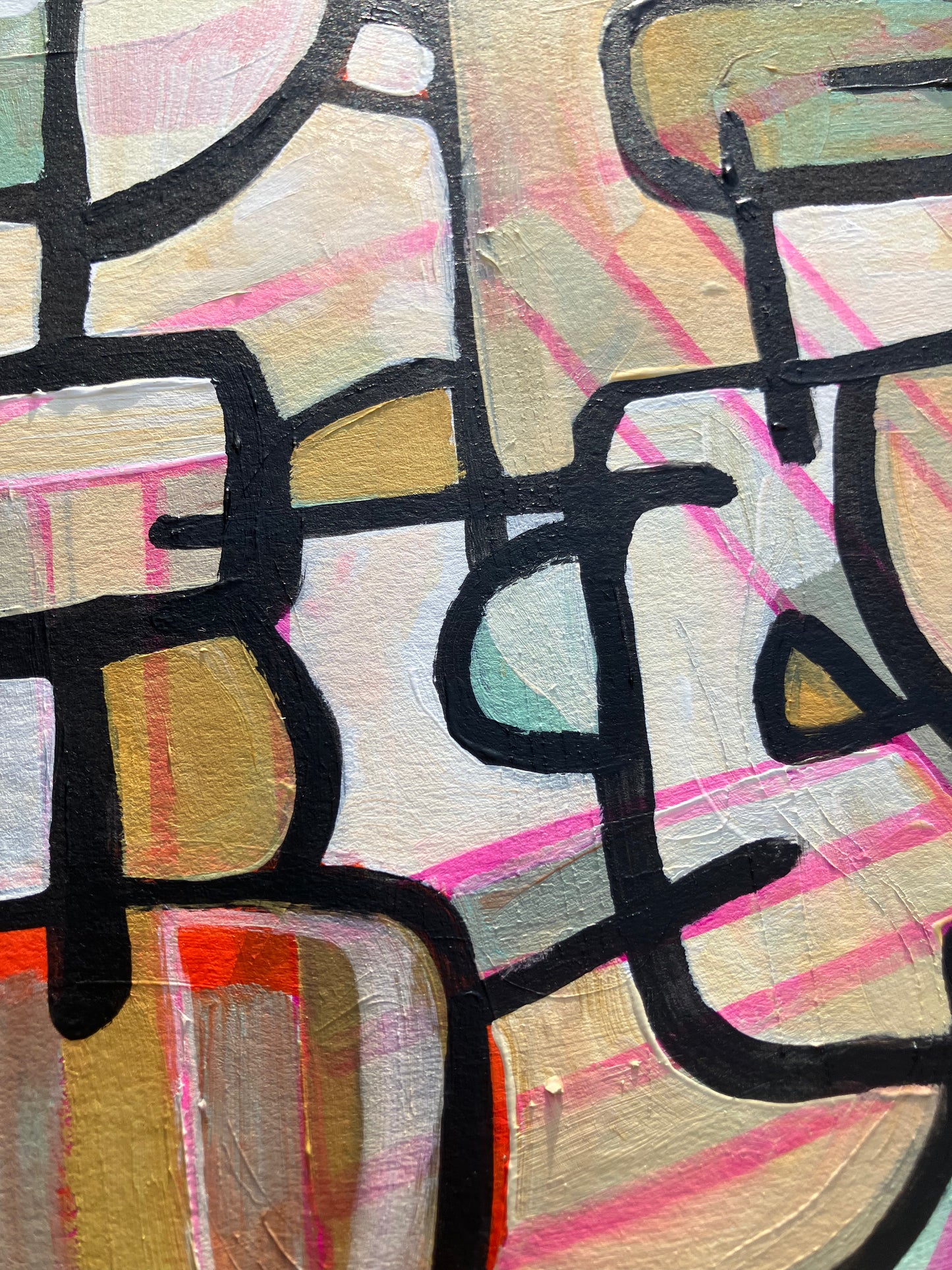 Mid-Century acrylic painting #5 (8x10in)