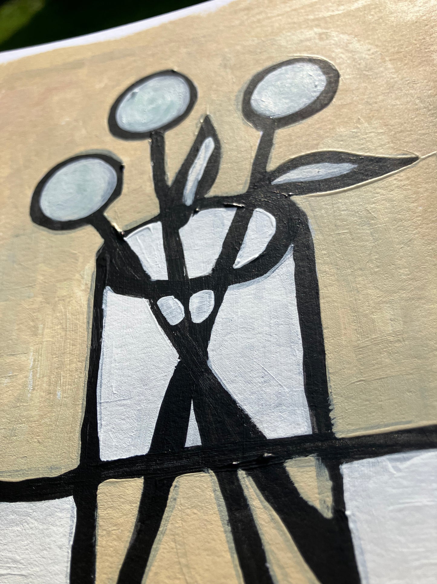 Simple bouquet of flowers - Original Abstract Painting (8x10in)