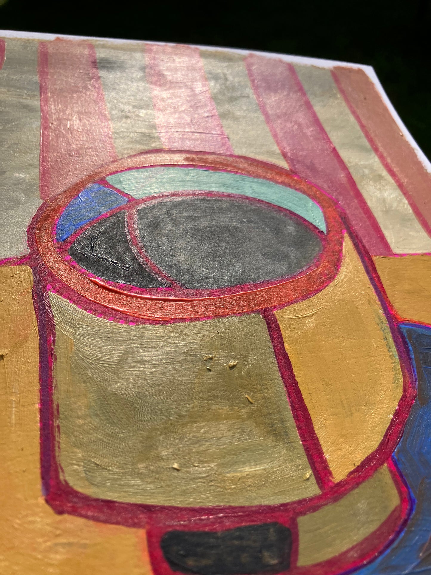 Mid-century coffee cup - Original Acrylic painting (8x10in)