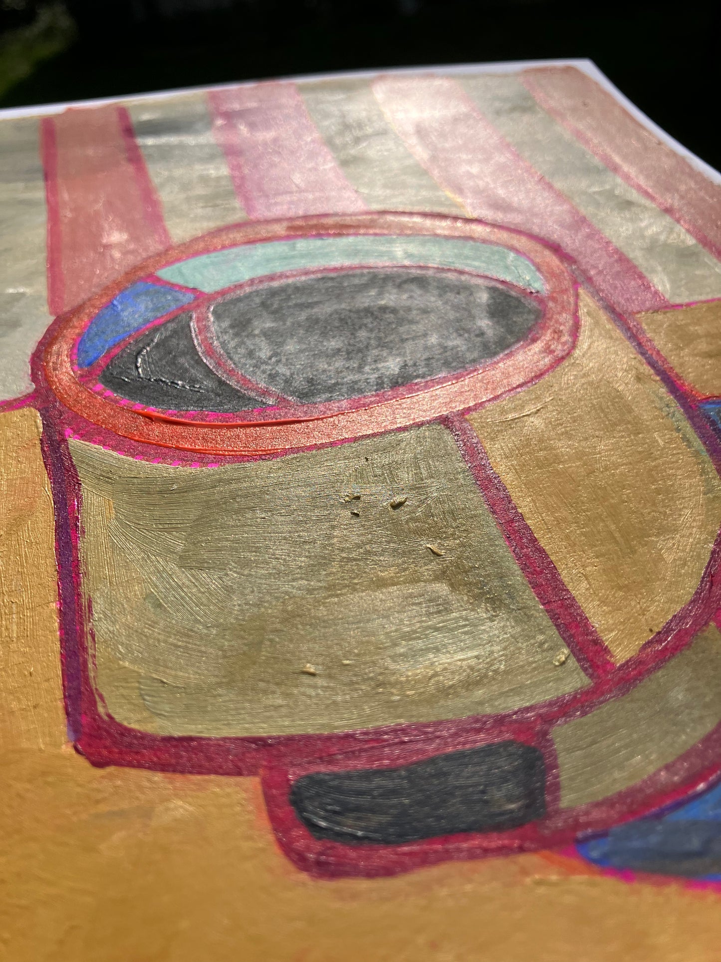 Mid-century coffee cup - Original Acrylic painting (8x10in)