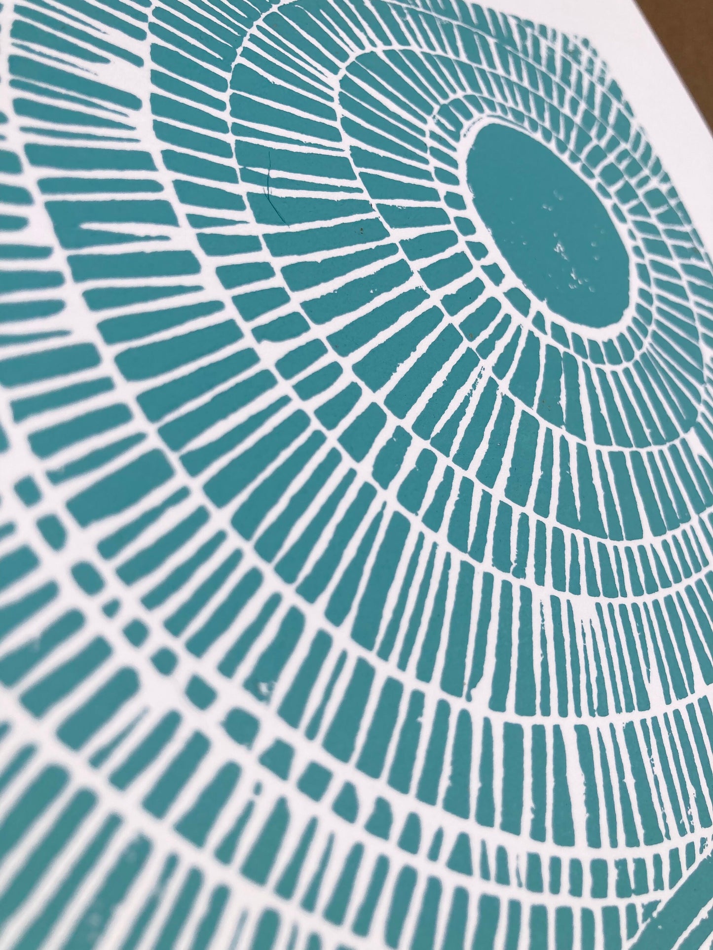 Sunset on the ocean  - Linocut print (8x10in)