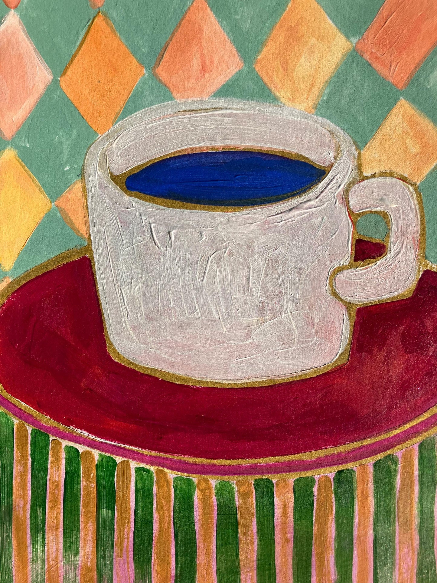 Coffee cup still life - Original Acrylic Painting (8x10in)