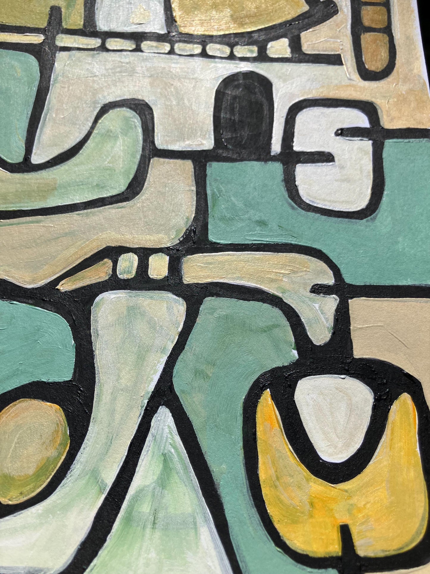 Mid Century design #2 - Original acrylic painting (8x10in)