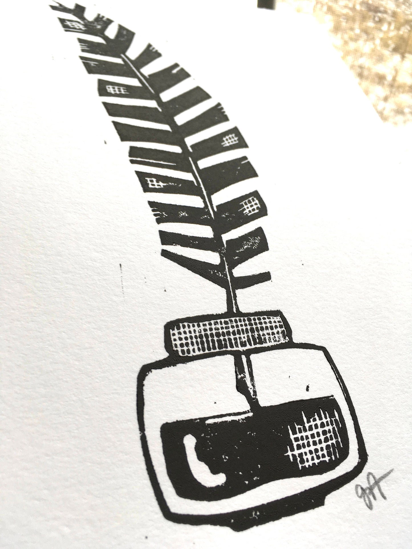 Ink Well - Linocut print (8x10in)