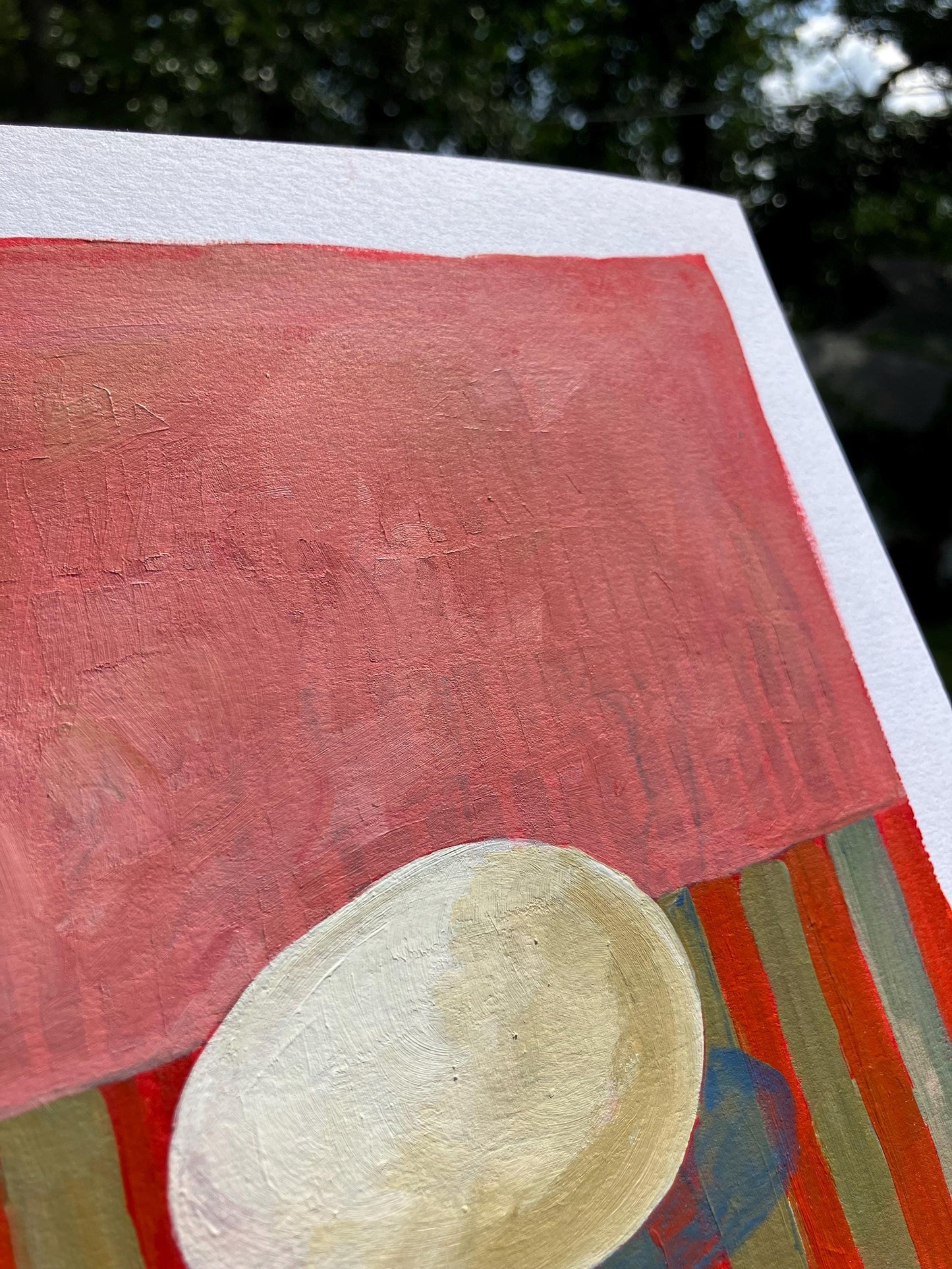Single egg - Original acrylic painting (8x10in)