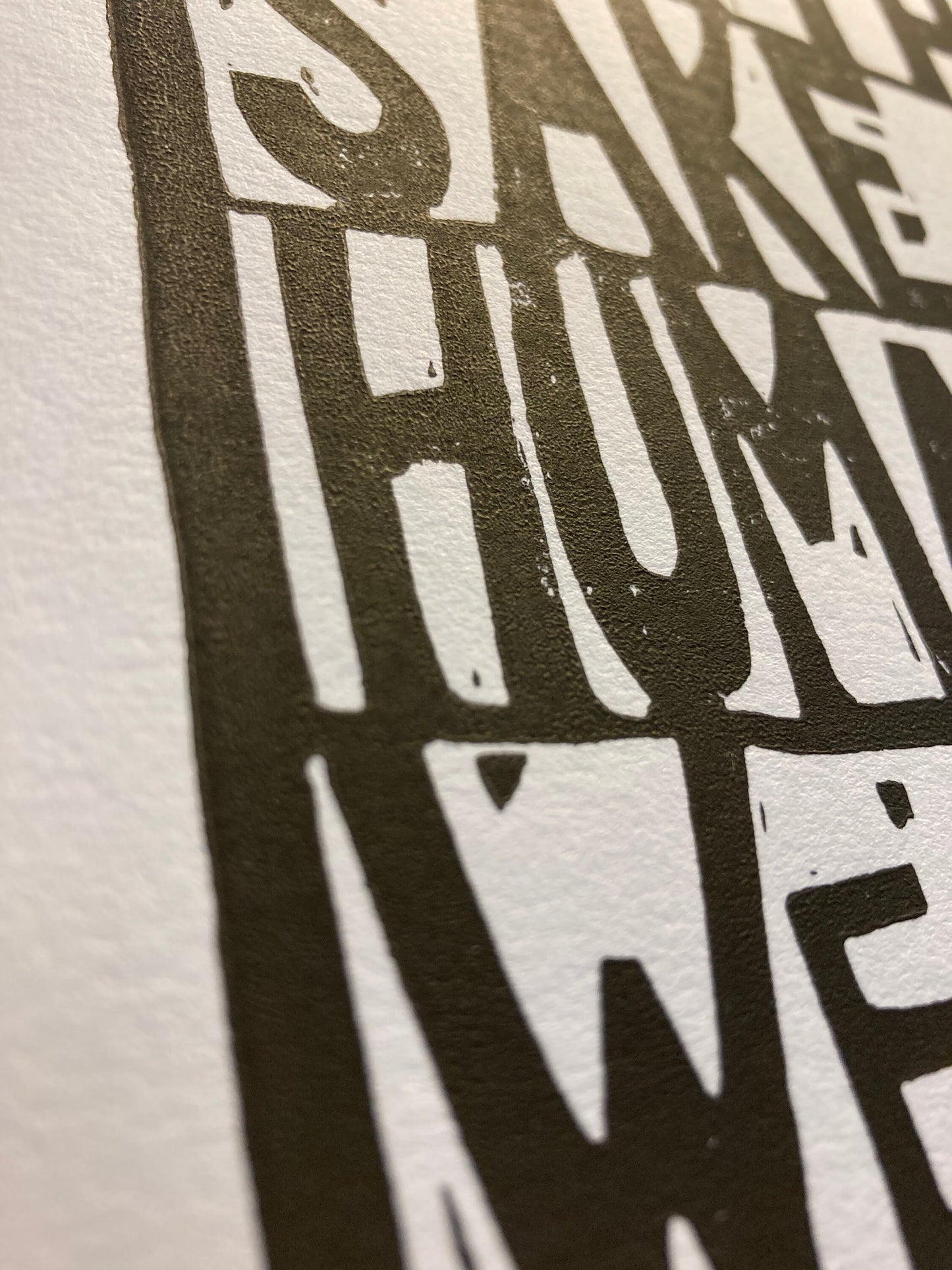 We must be the cure  - Linocut print (8x10in)