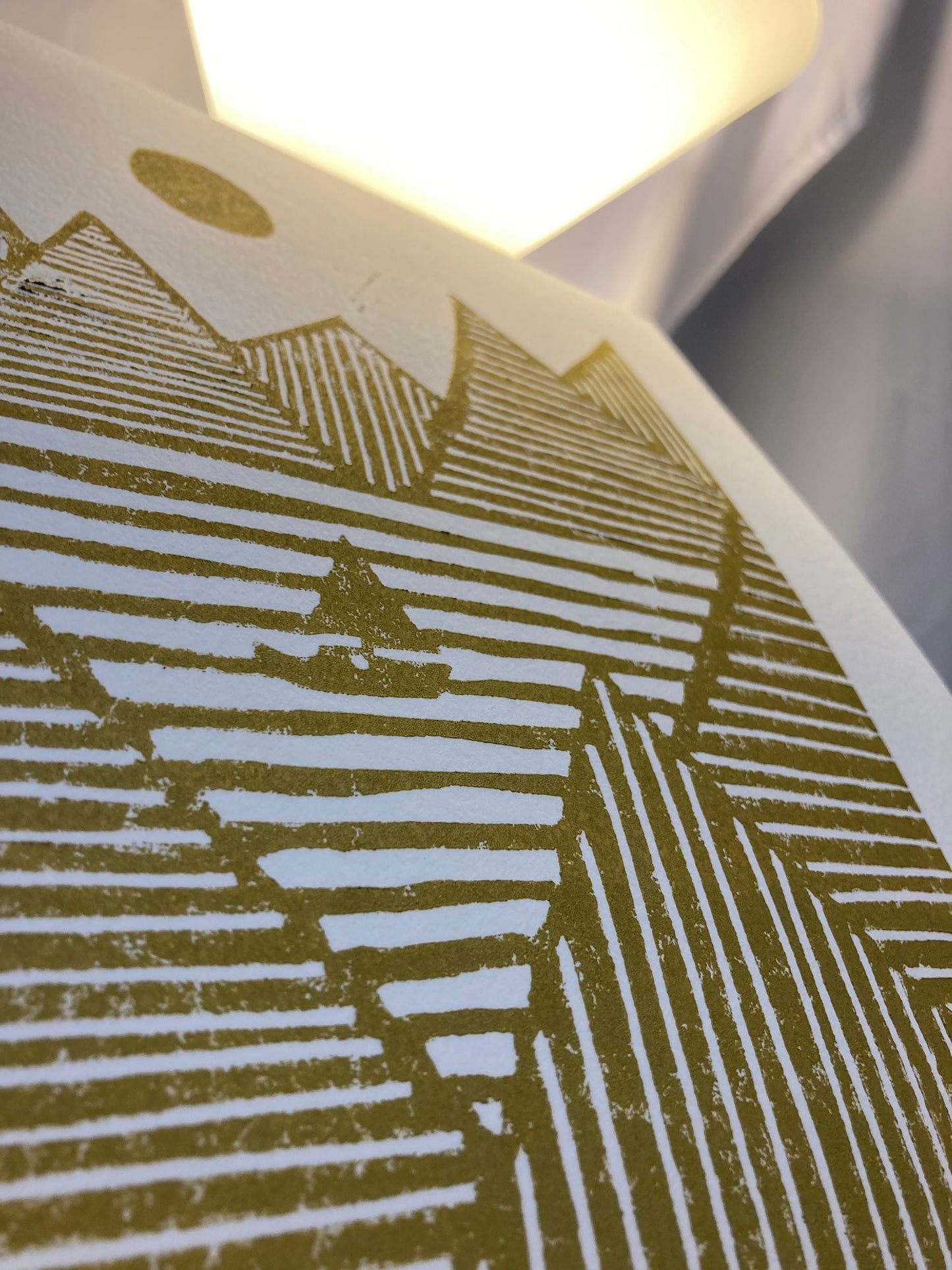 Sailboat in the ocean - Linocut print (8x10in)