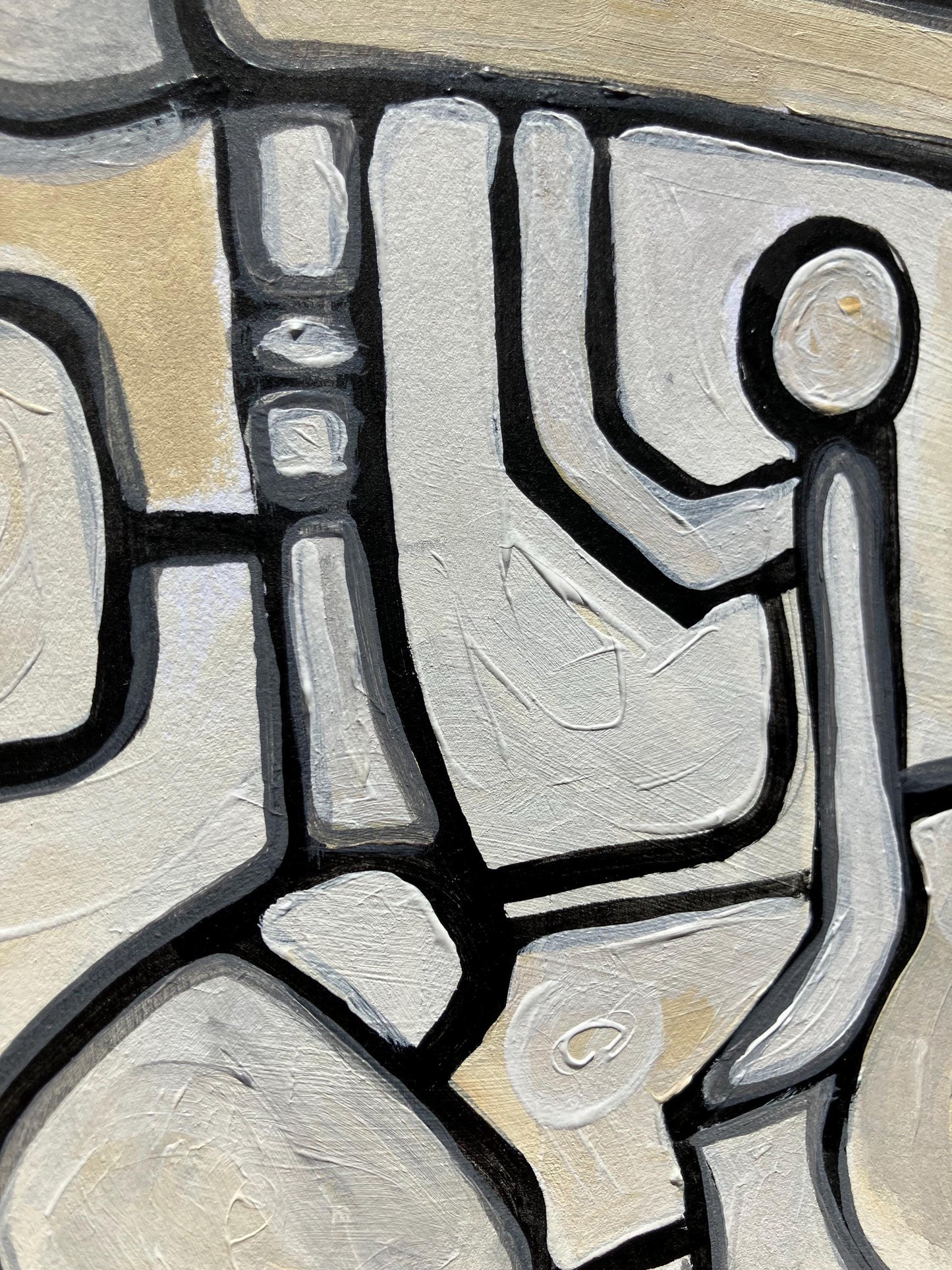 Mid century inspired painting #6 - Original abstract painting (8x10in)