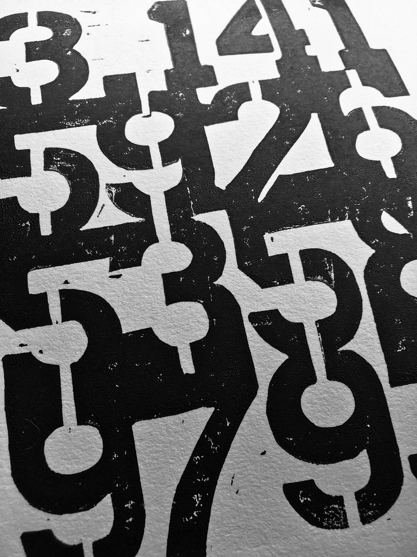 Pi - Linocut print (8x10in)