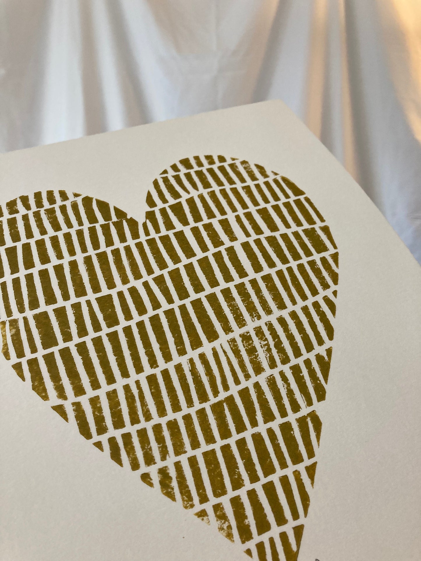 Heart - Linocut print (8x10in)