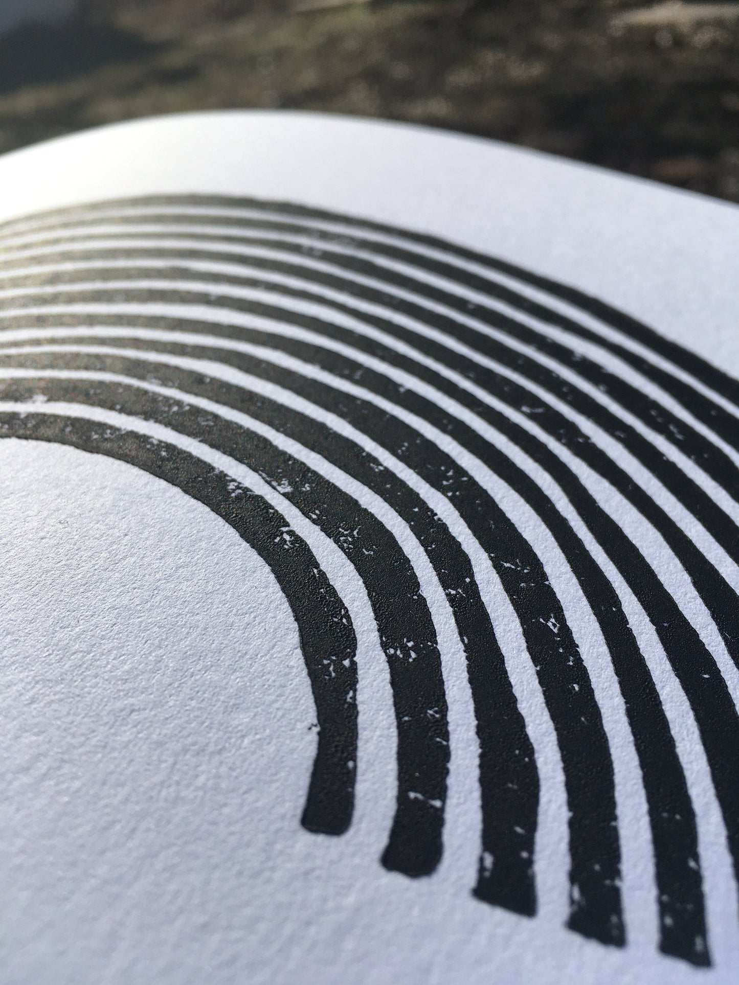 Rainbow - Linocut print (8x10in)