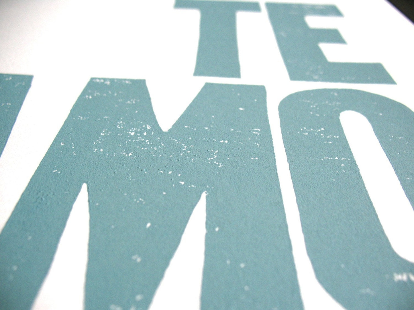 LINOCUT - Te amo - Hand-pressed linoleum block print (8x10in)