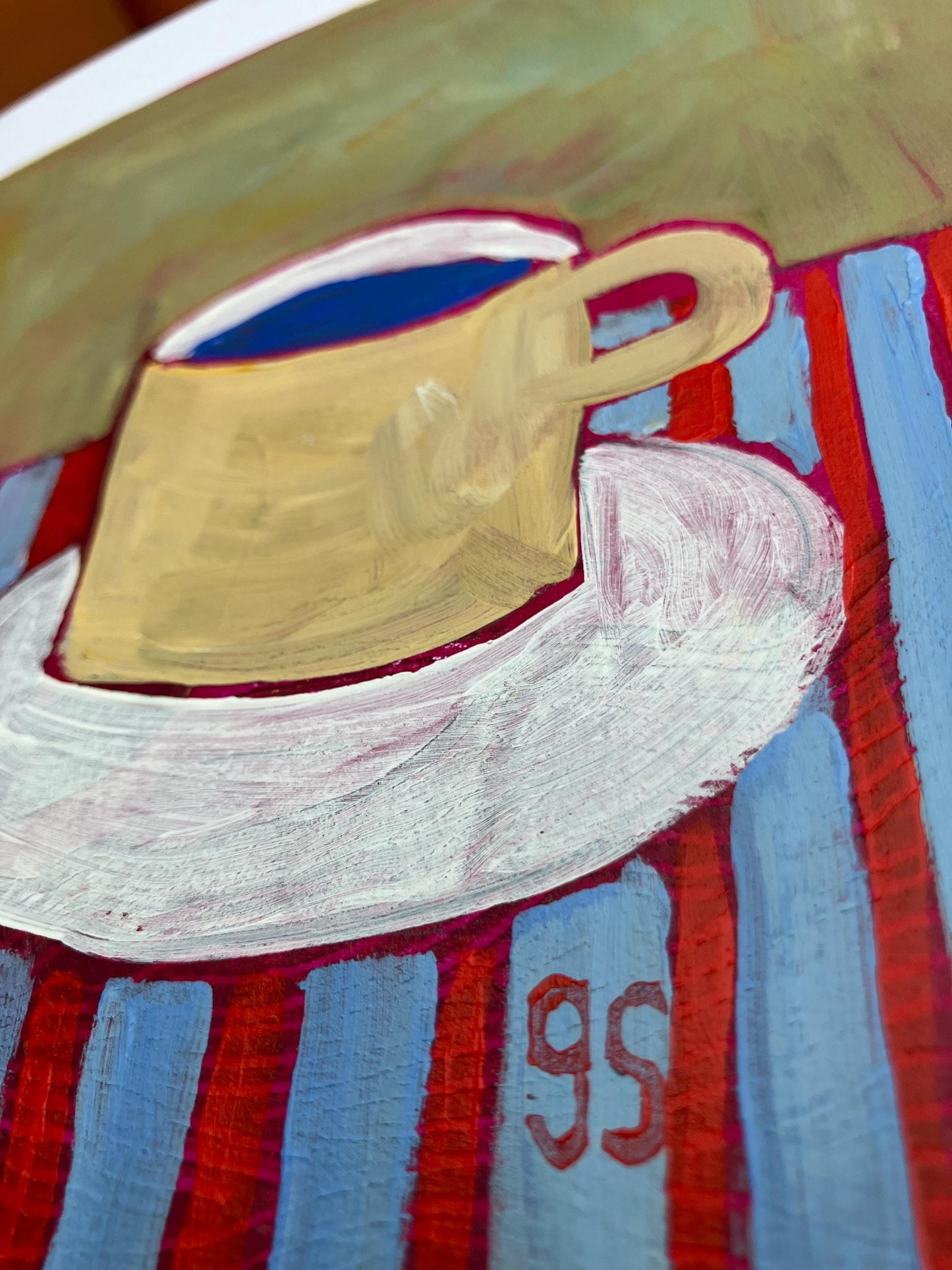 Coffee cup #3 - Original painting of a simple coffee cup (8x10in)