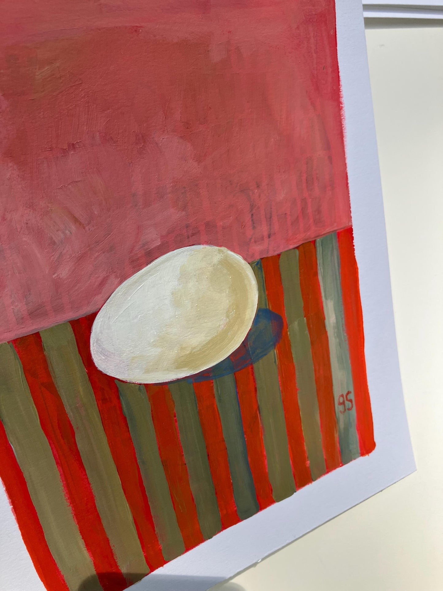 Single egg - Original acrylic painting (8x10in)
