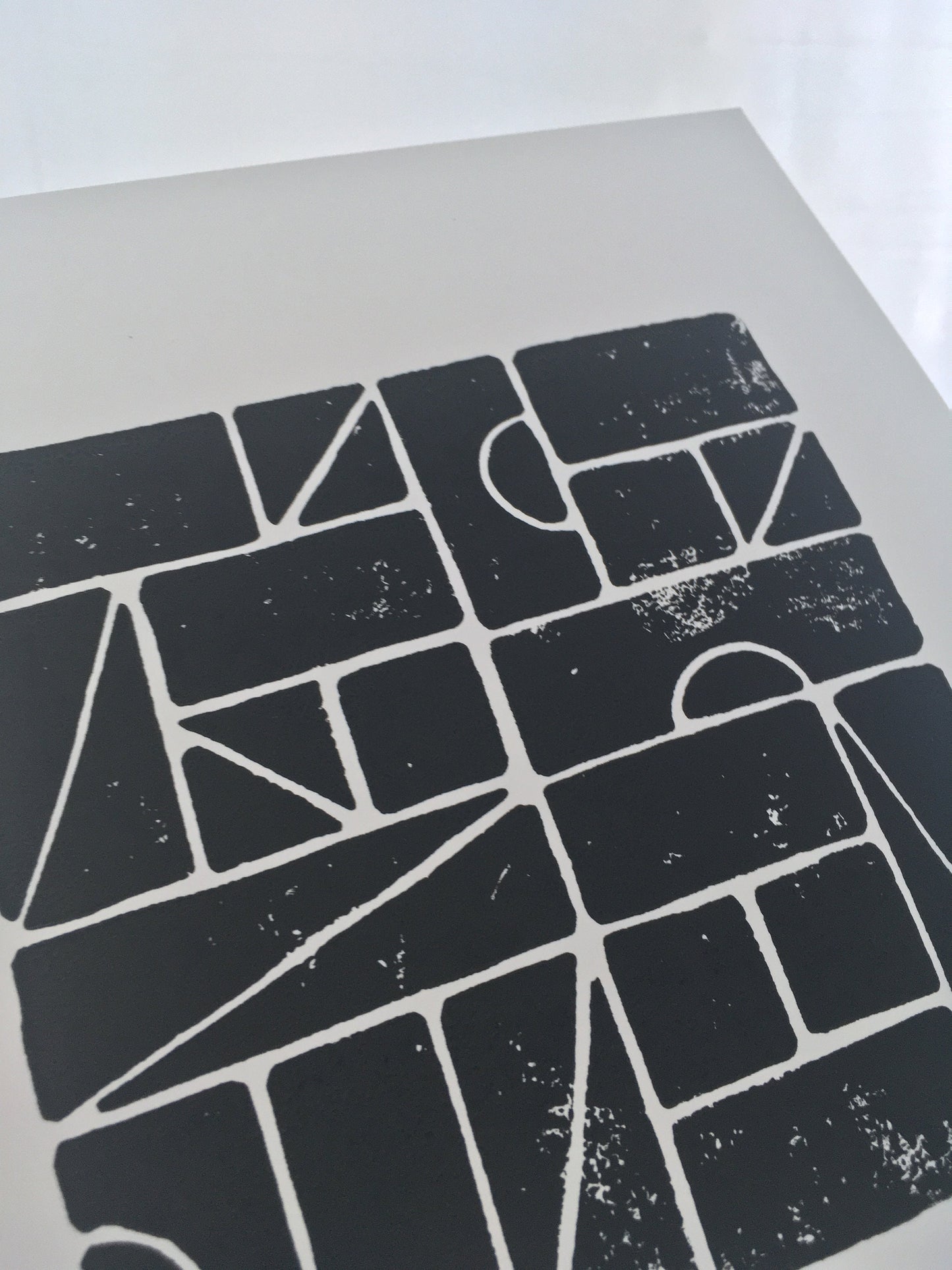 Danish Modern Blocks - Linocut print (8x10in)